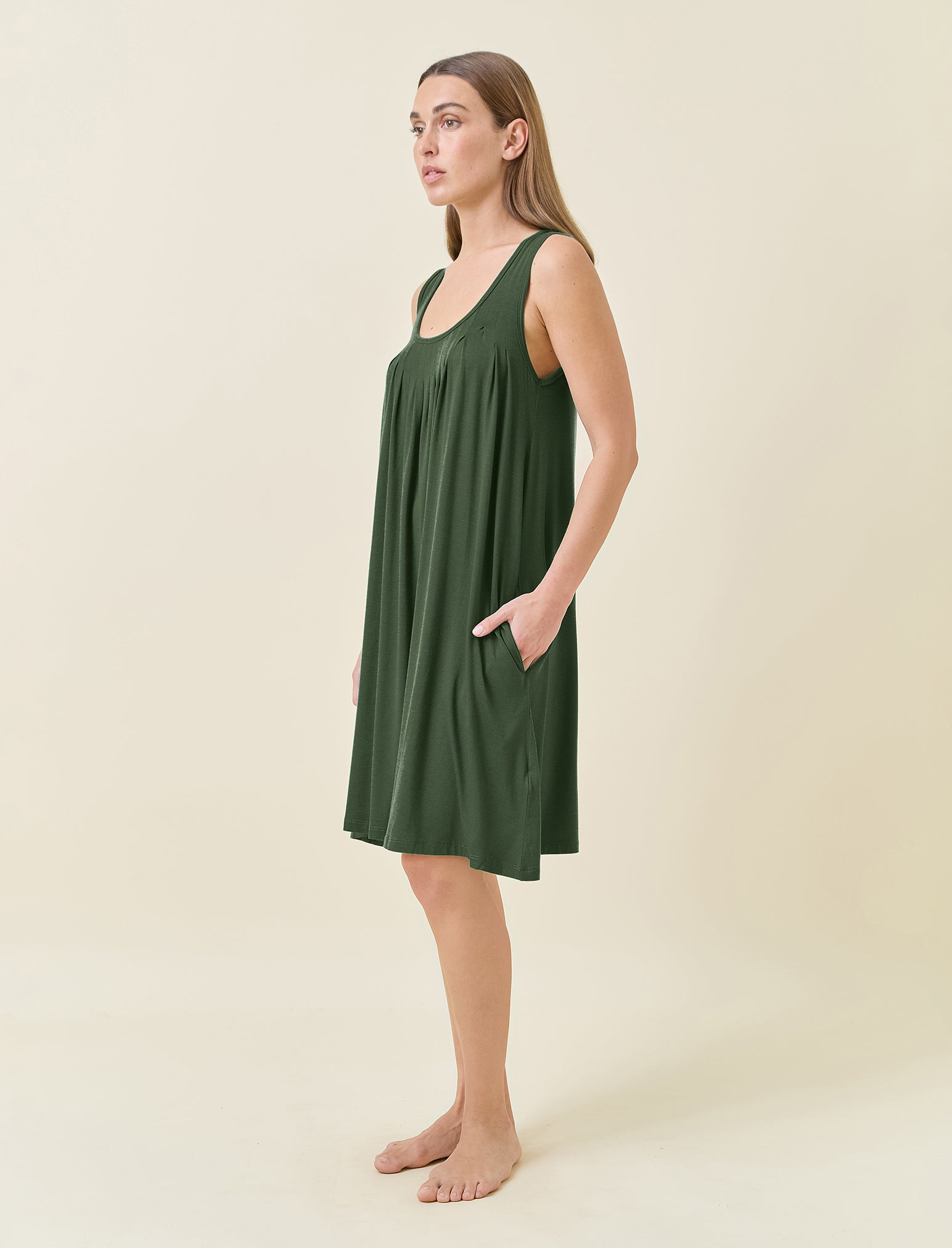 Kate Modal Soft Pleat Front Nightie