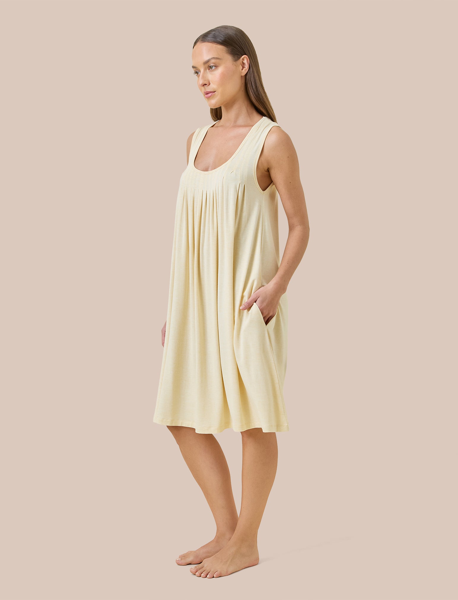 Kate Modal Soft Pleat Front Nightgown