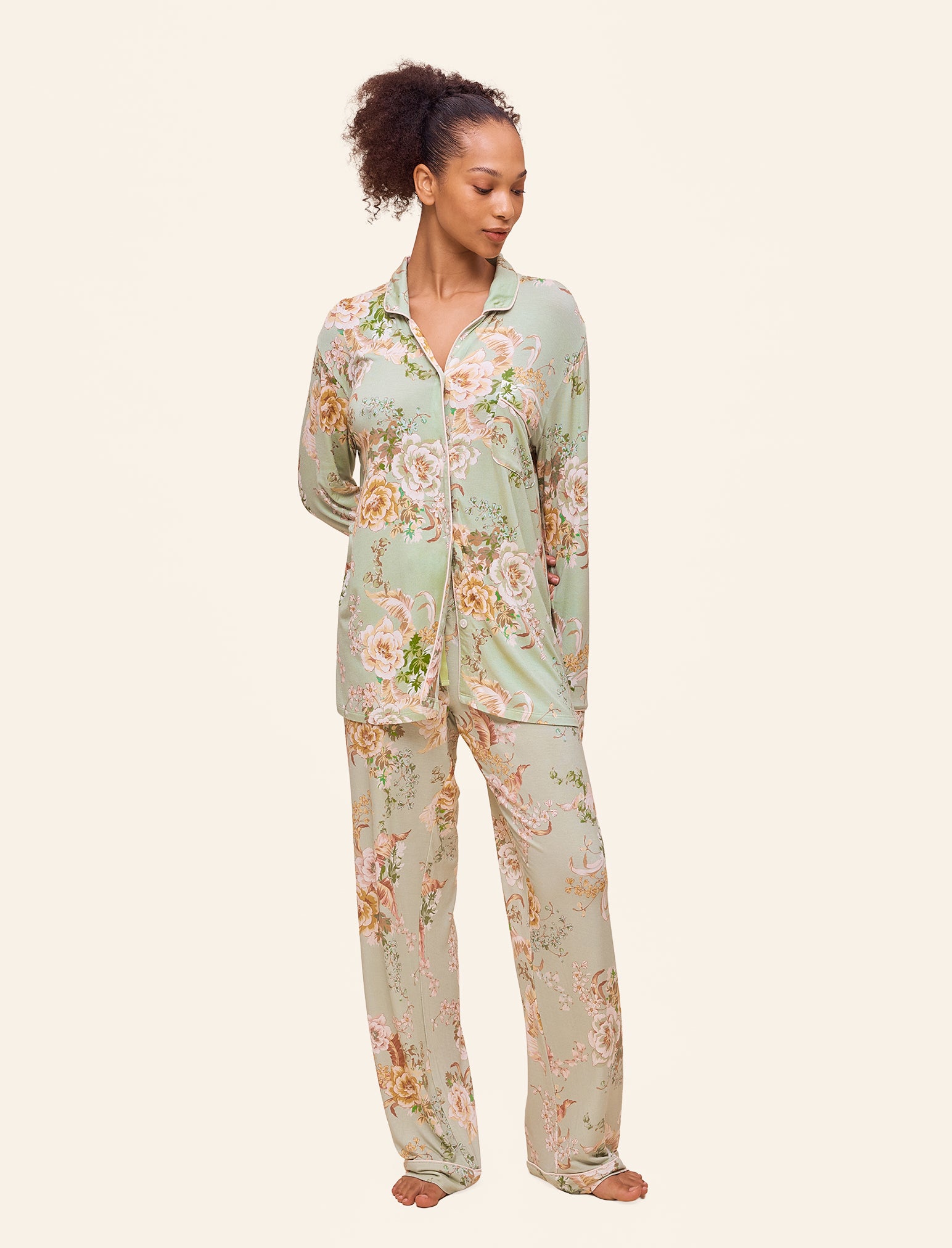 Kate Modal Soft Full Length PJ Set