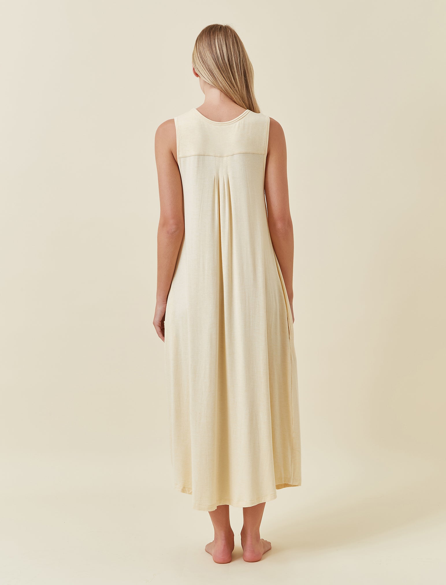 Kate Modal Soft Pleat Front Maxi Nightgown