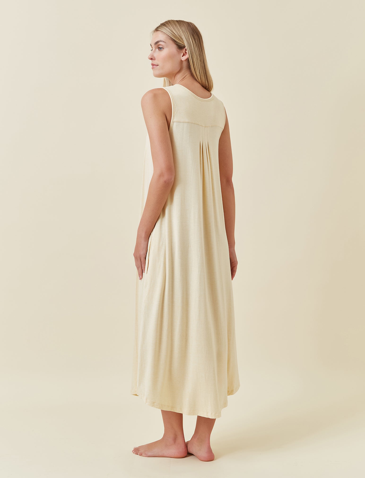 Kate Modal Soft Pleat Front Maxi Nightgown