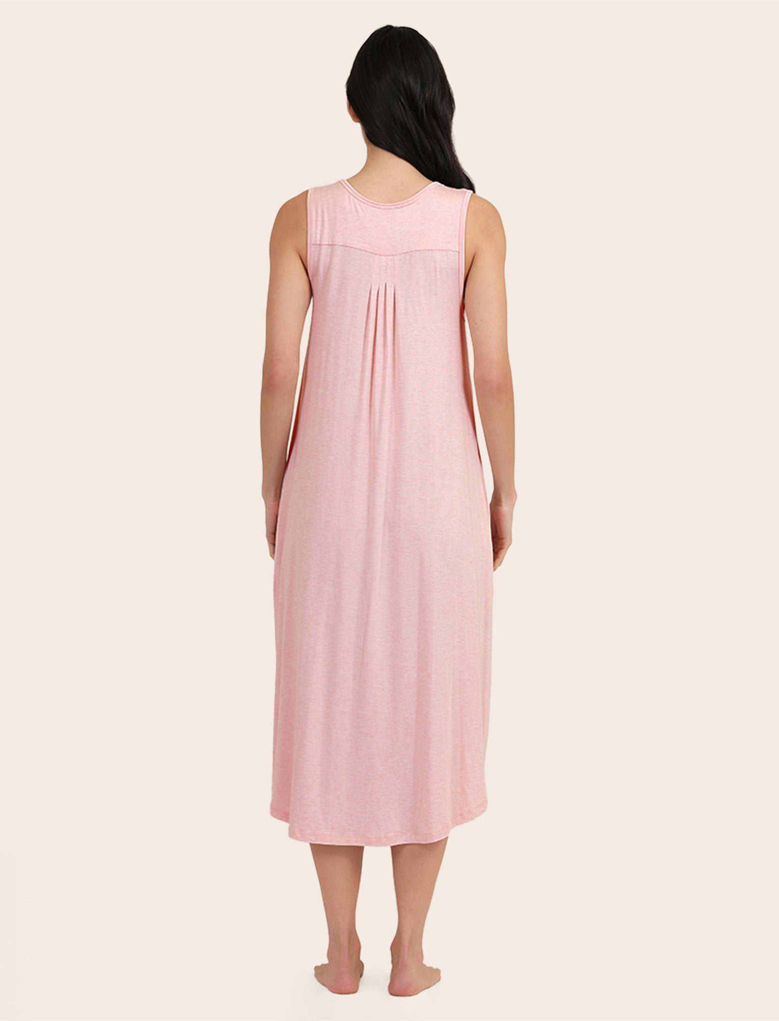 Kate Modal Soft Pleat Front Maxi Nightgown