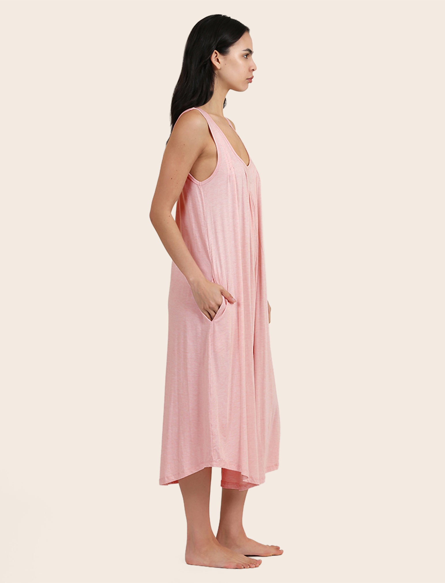 Kate Modal Soft Pleat Front Maxi Nightgown