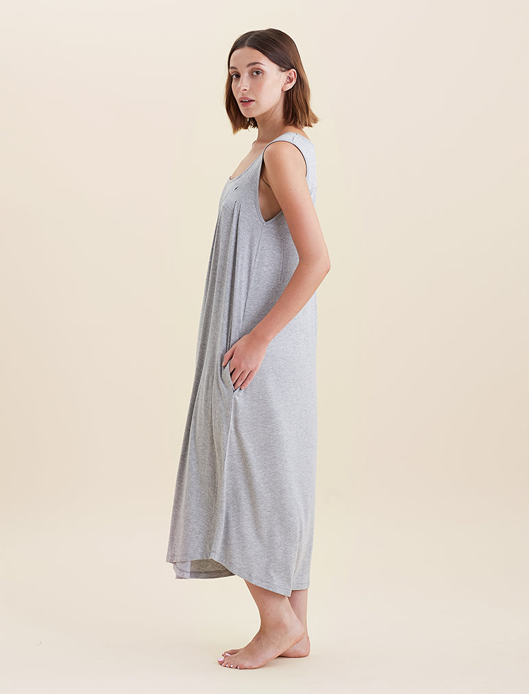 Kate Modal Pleat Front Maxi Nightgown