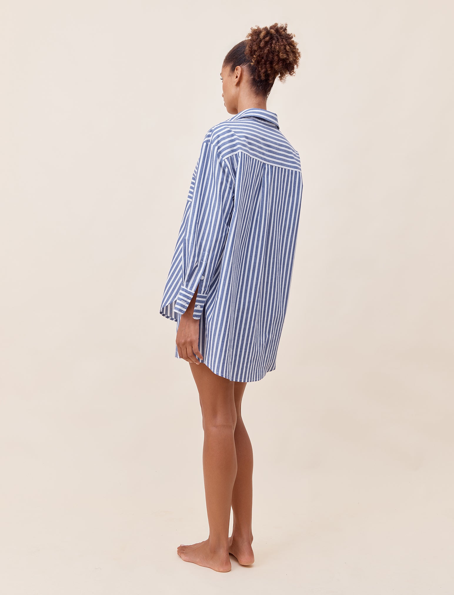 Cotton Stripe Shirting Boxer PJ Set