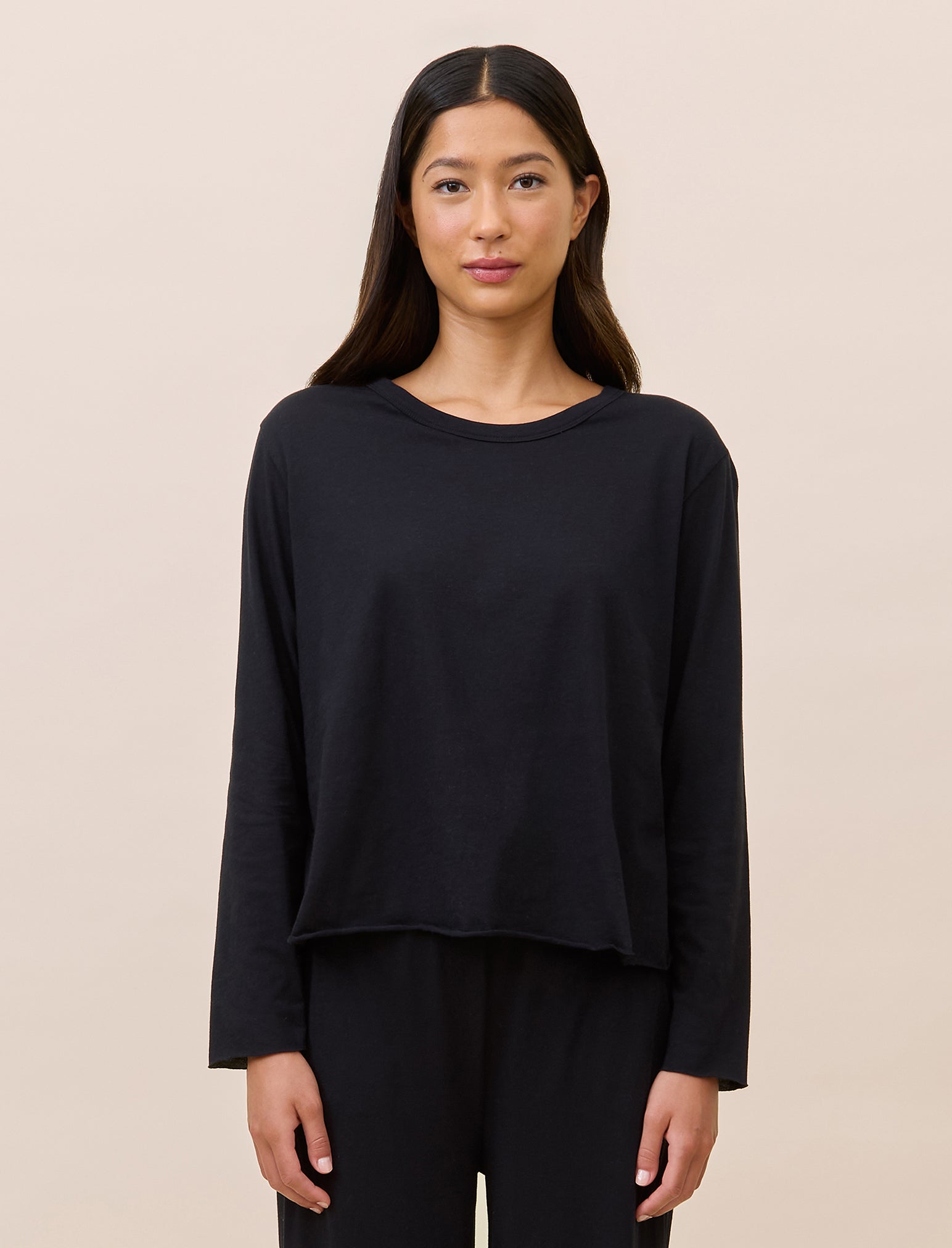 Jada Organic Cotton Boxy Long Sleeve Tee
