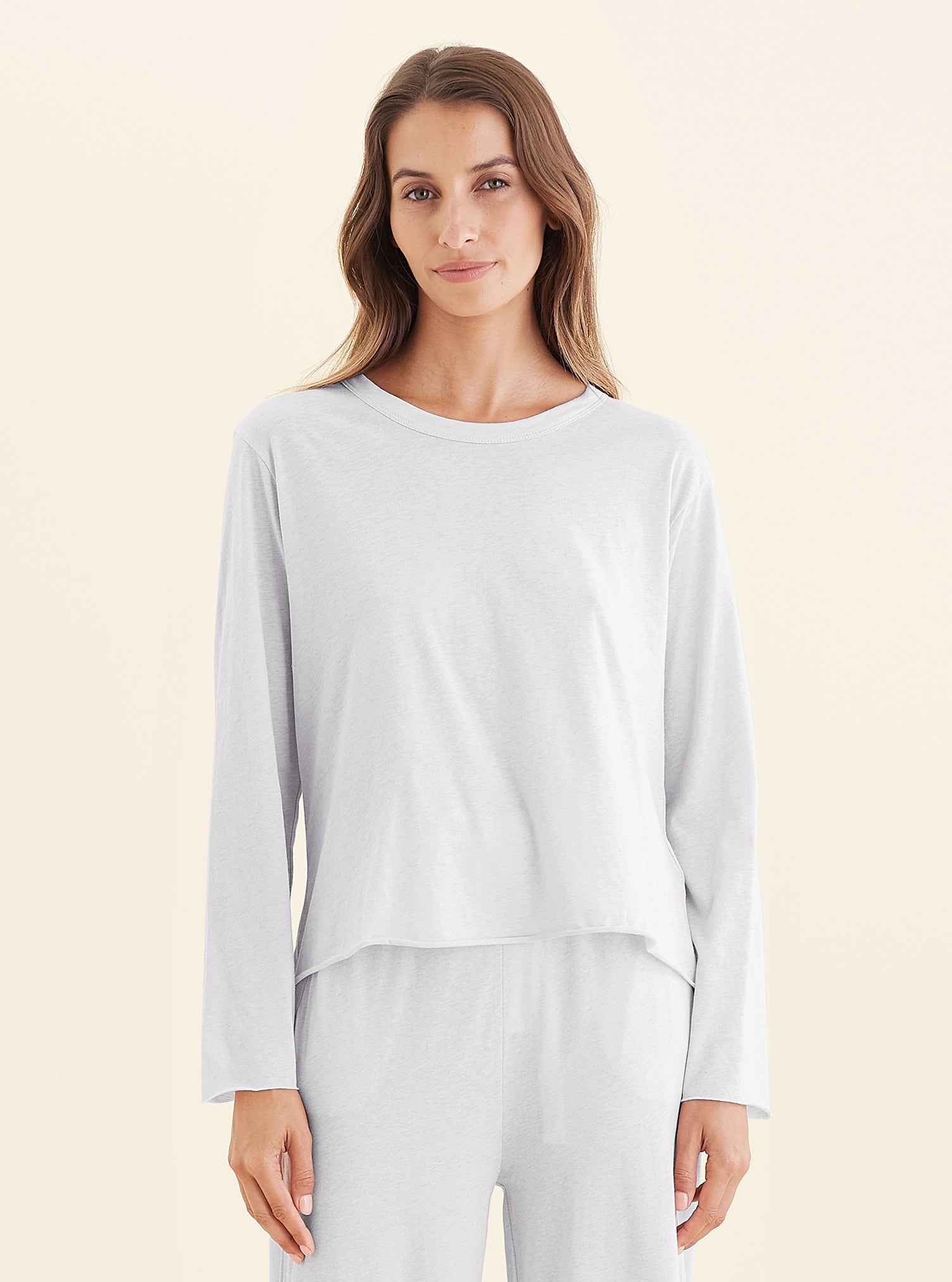Jada Organic Cotton Knit Long Sleeve Boxy Tee