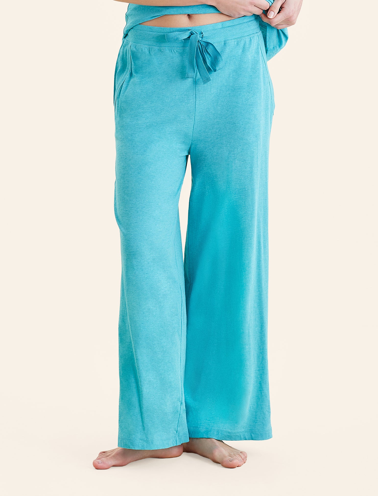 Jada Organic Cotton Knit Wide Leg Pant