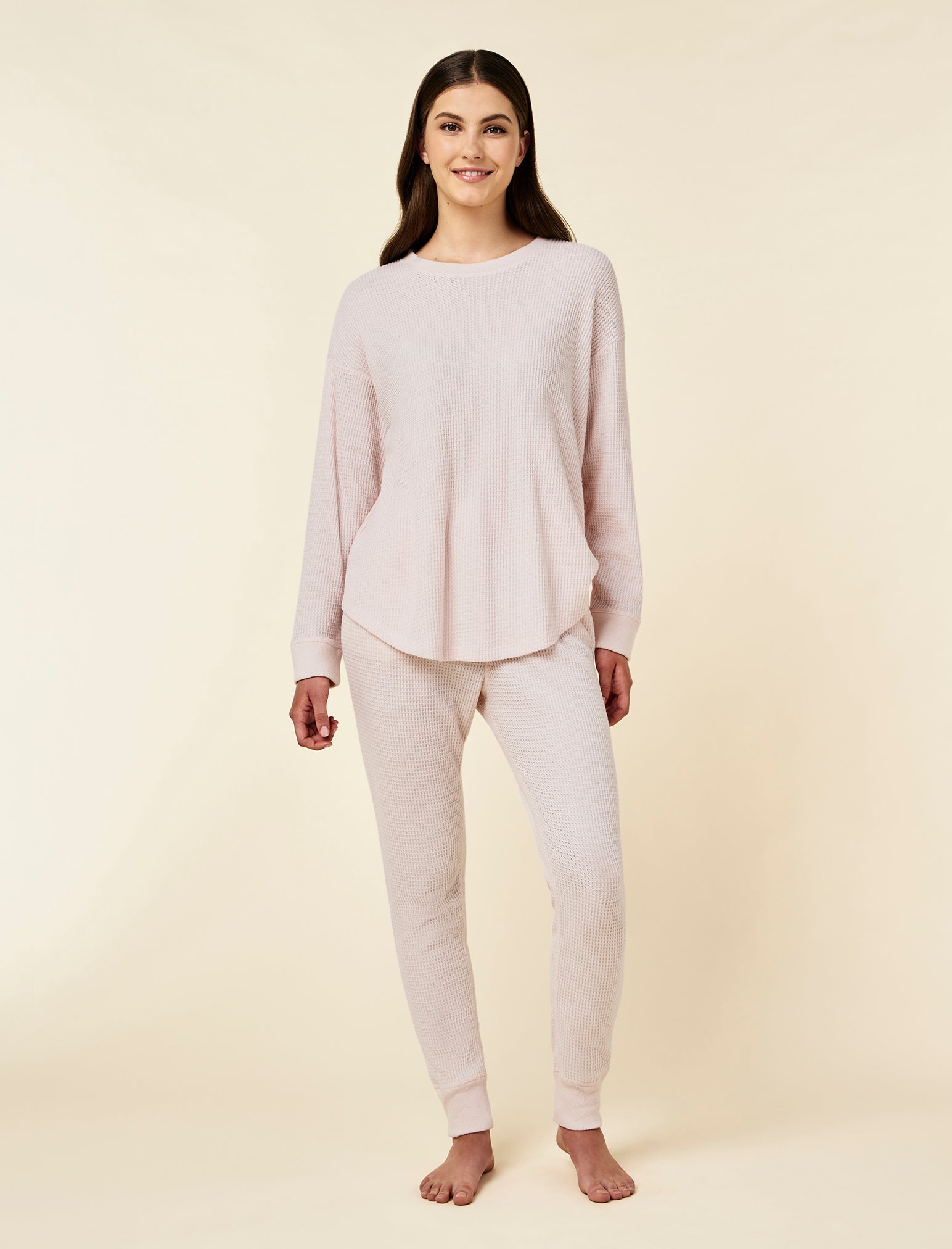 Super Soft Waffle Relaxed Top and Jogger Set