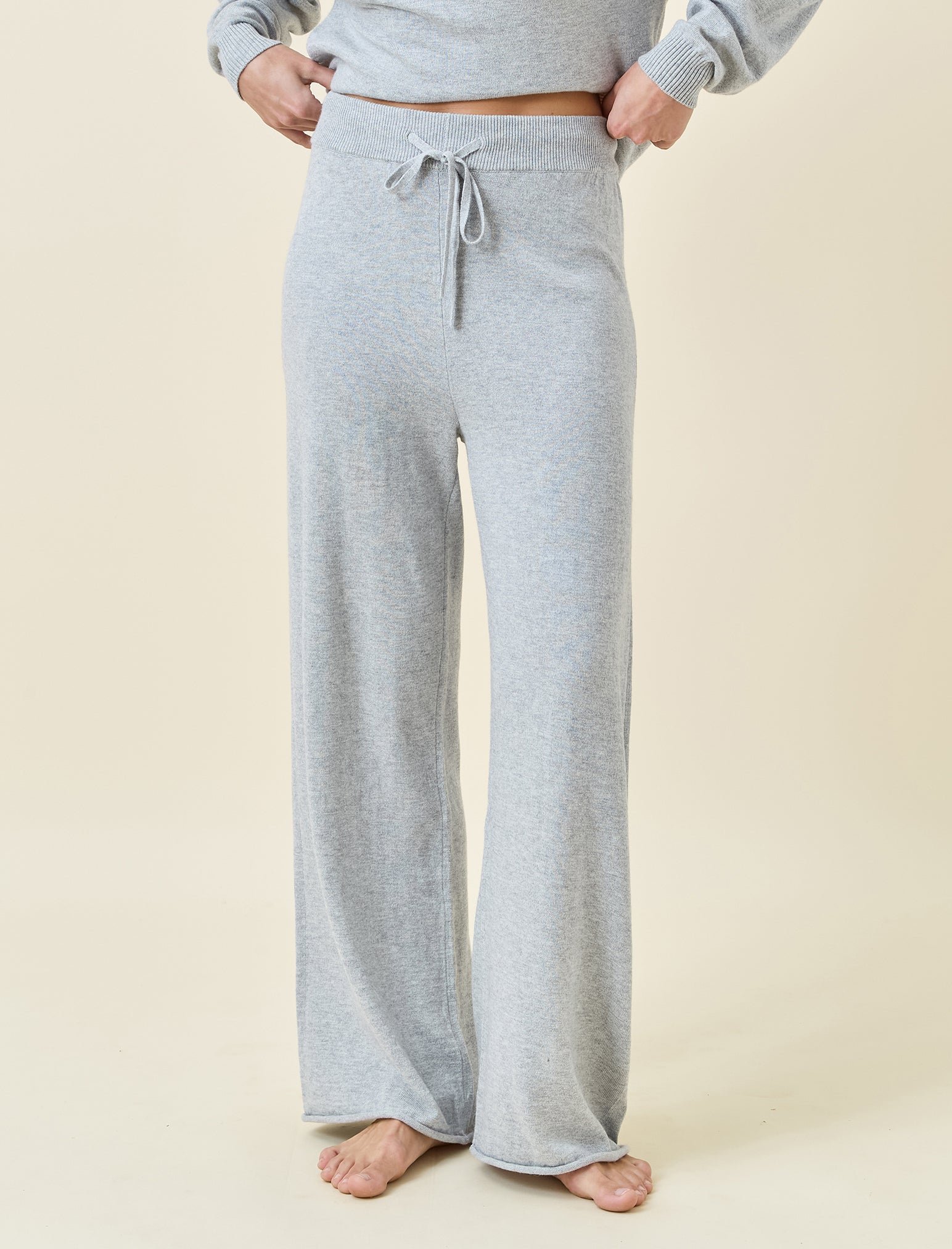 Cotton Cashmere Straight Leg Pant