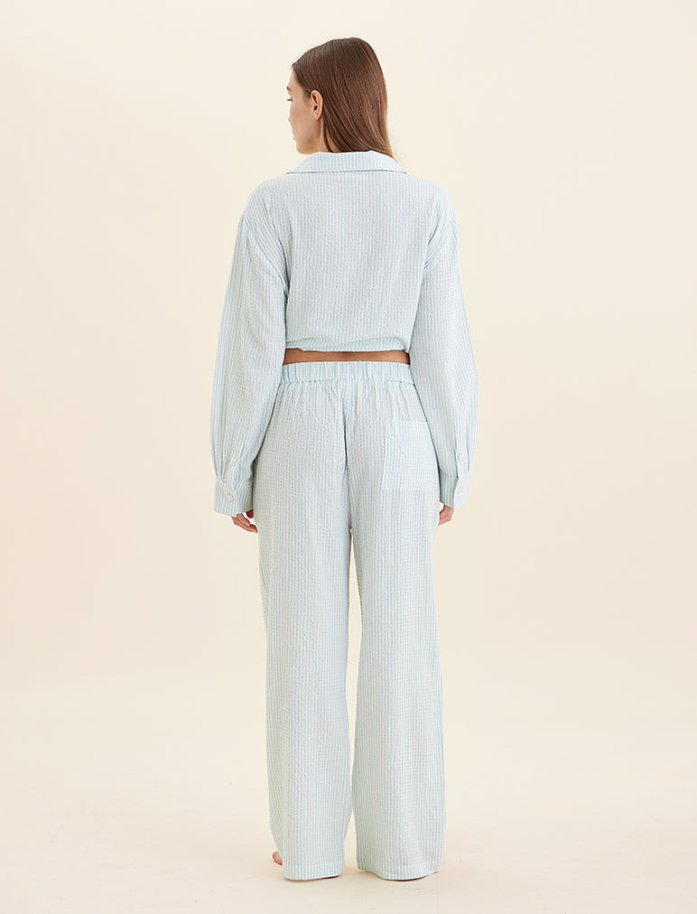Sabine Seersucker Stripe F/L Pant