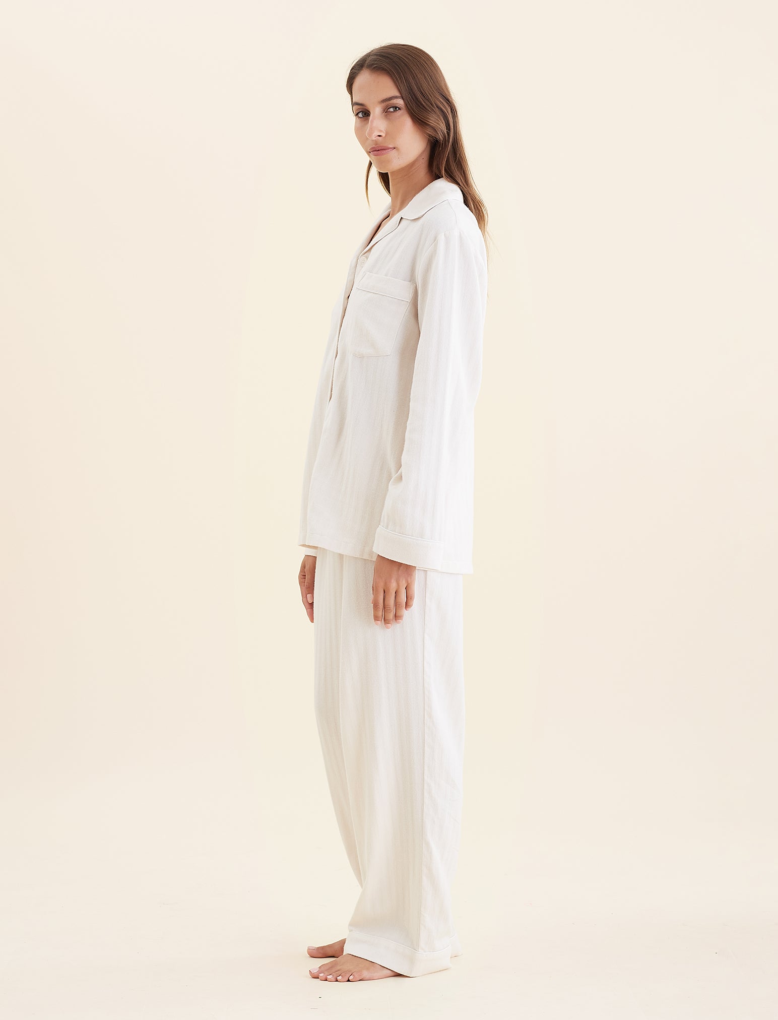 Super Soft Brushed Herringbone PJ Set