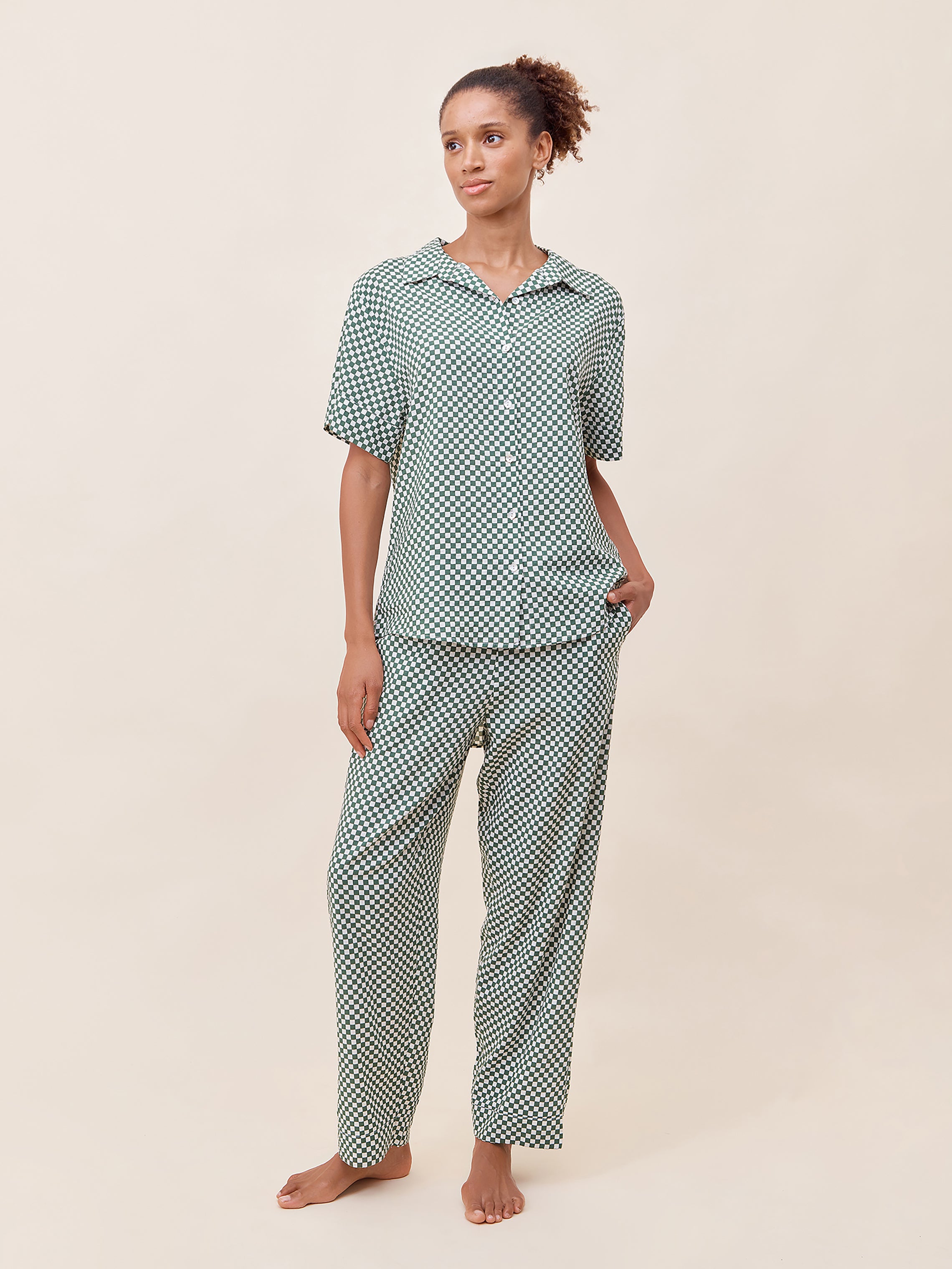 Anais Short Sleeve Full Length PJs