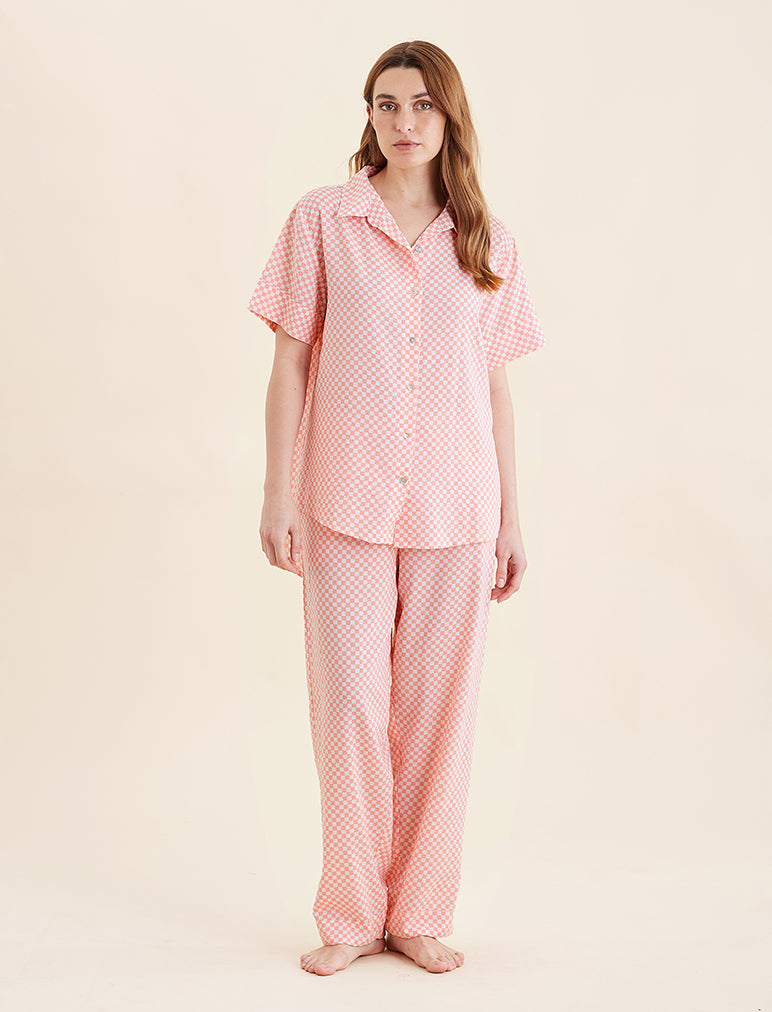 Anais Short Sleeve Full Length PJ Set