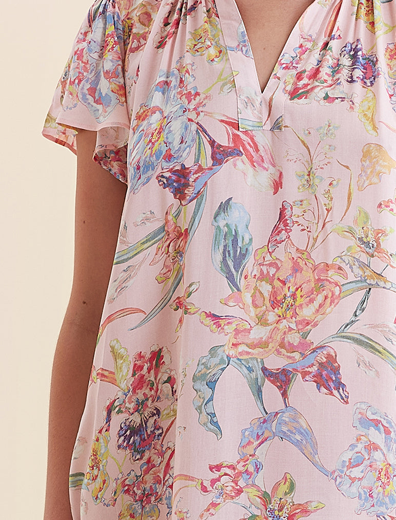 Bailey Flutter Sleeve Nightgown