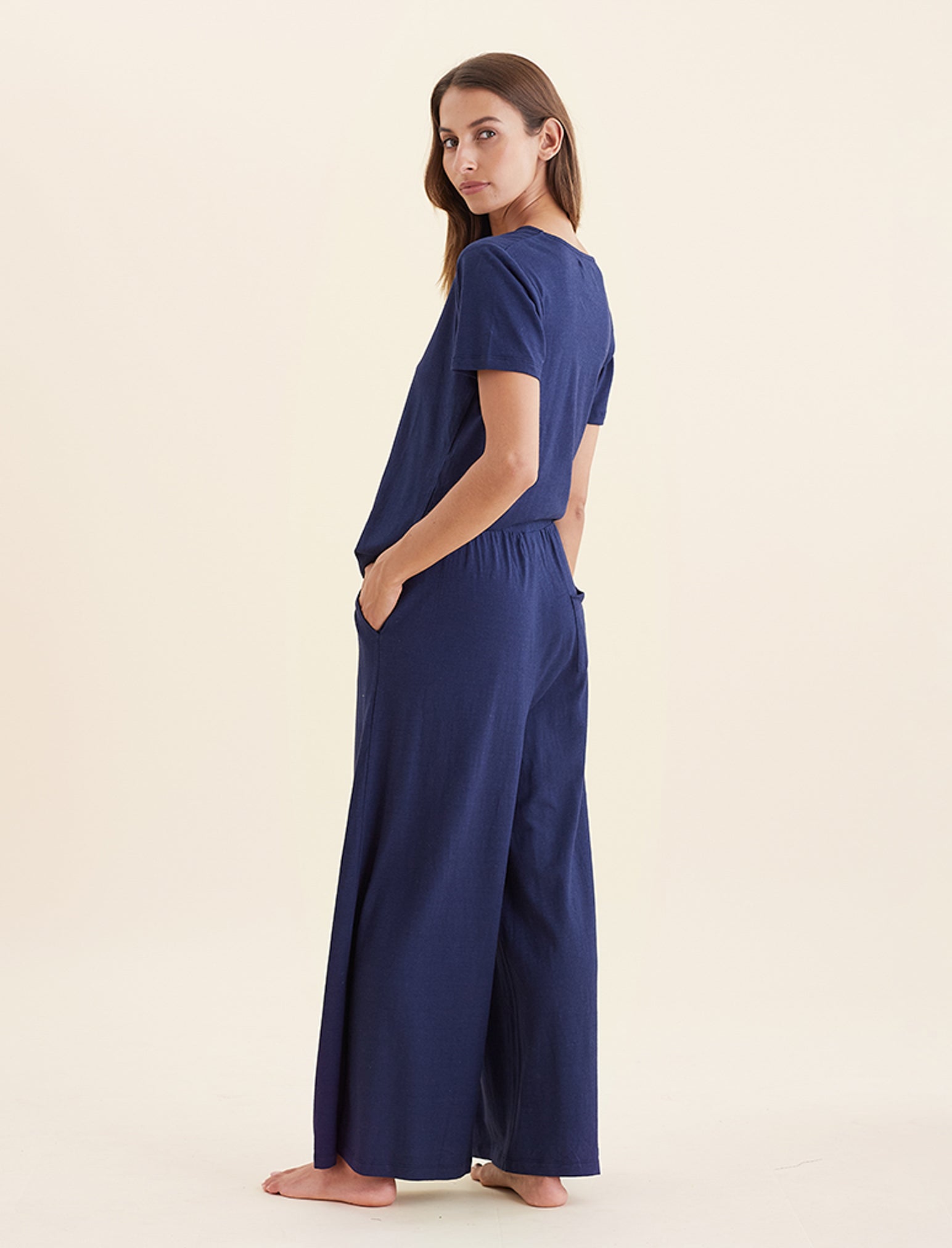 Maya Linen Cotton Full Length Pant