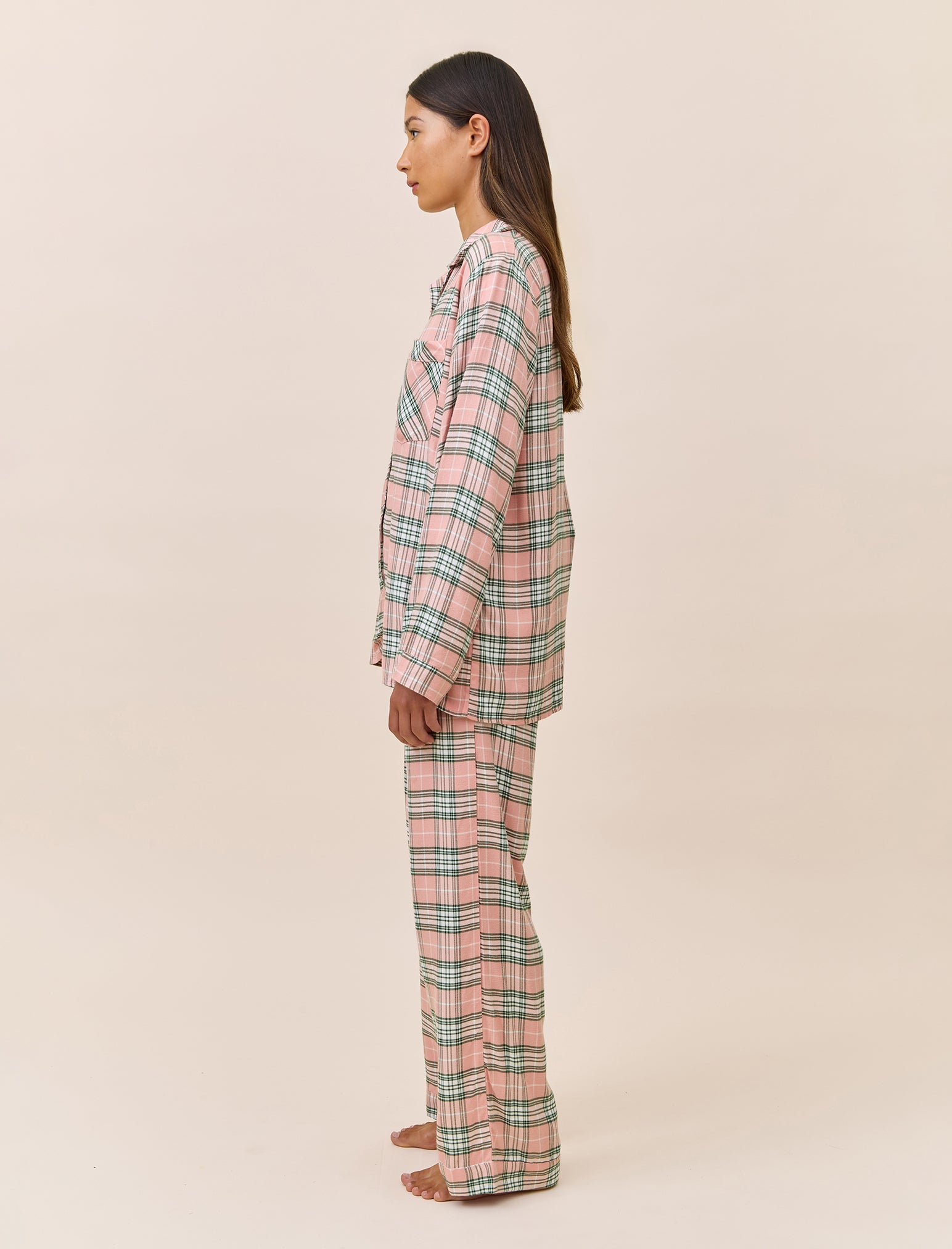 Comfy Plaid Full Length PJ Set