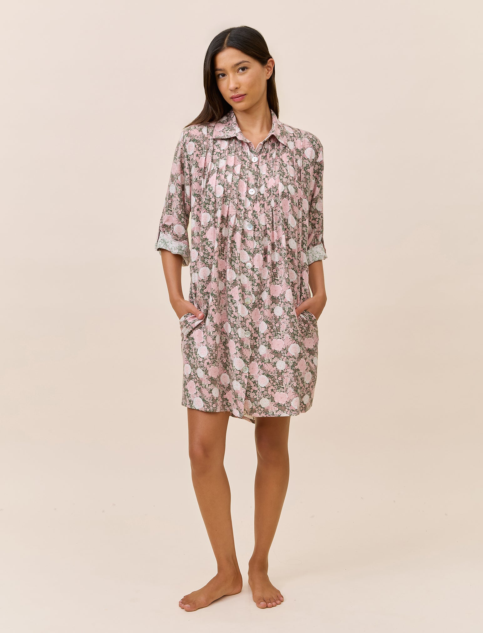 Meribel Soft Pleat Front Nightshirt