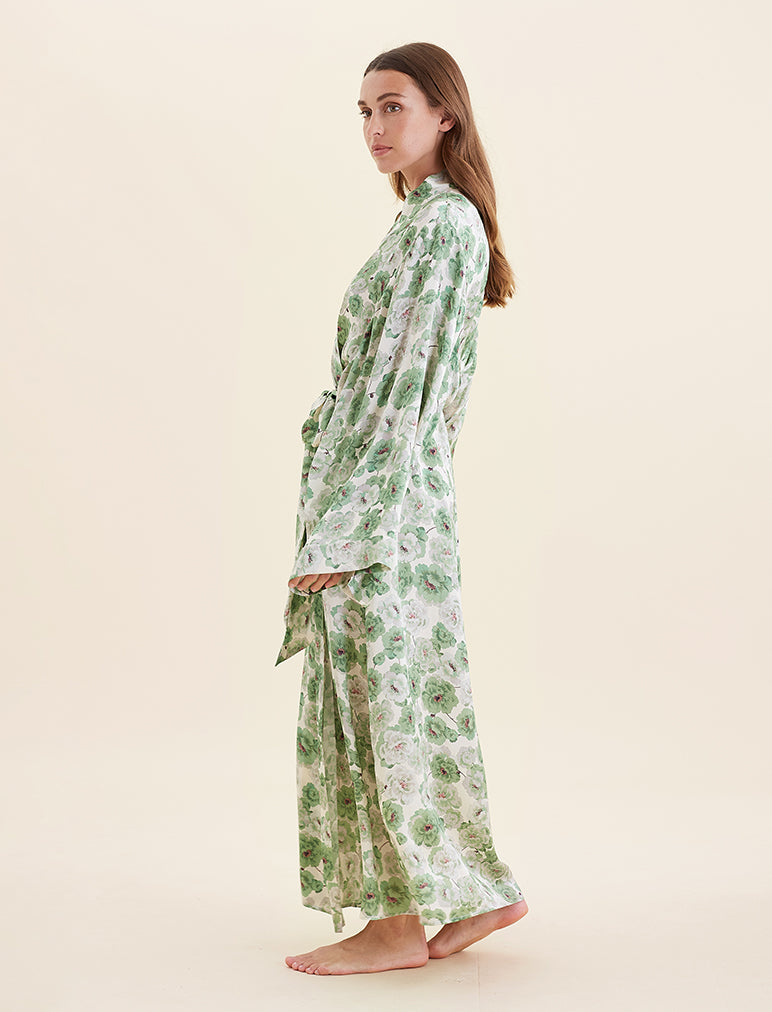 Florence Silk Kimono Maxi Robe