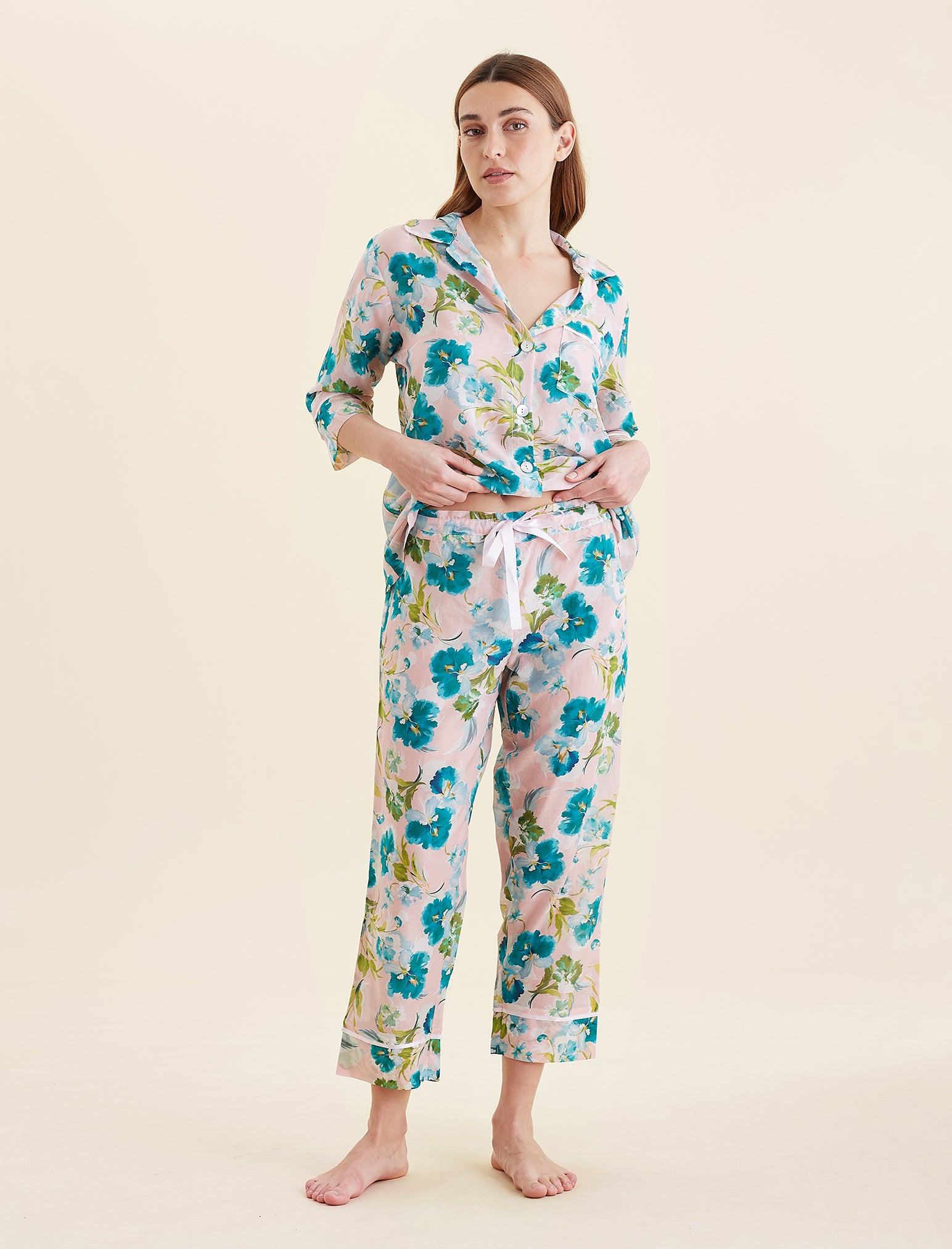 Audrey Floral Crop PJ Set