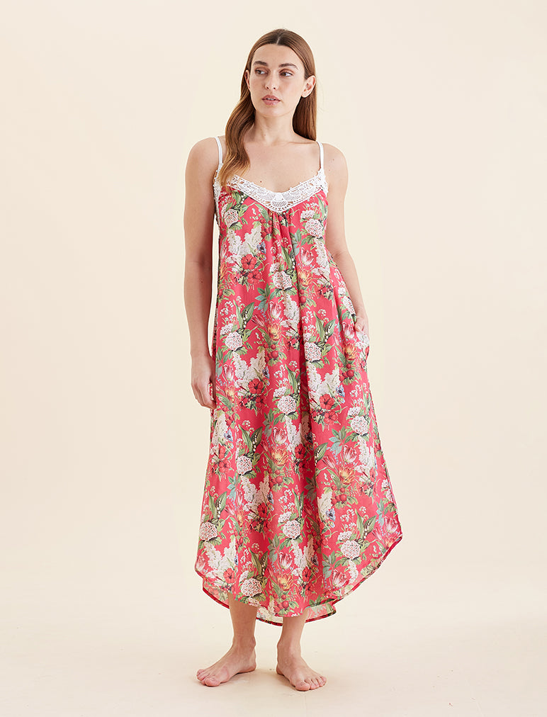 Clara Lace Front Maxi Nightie