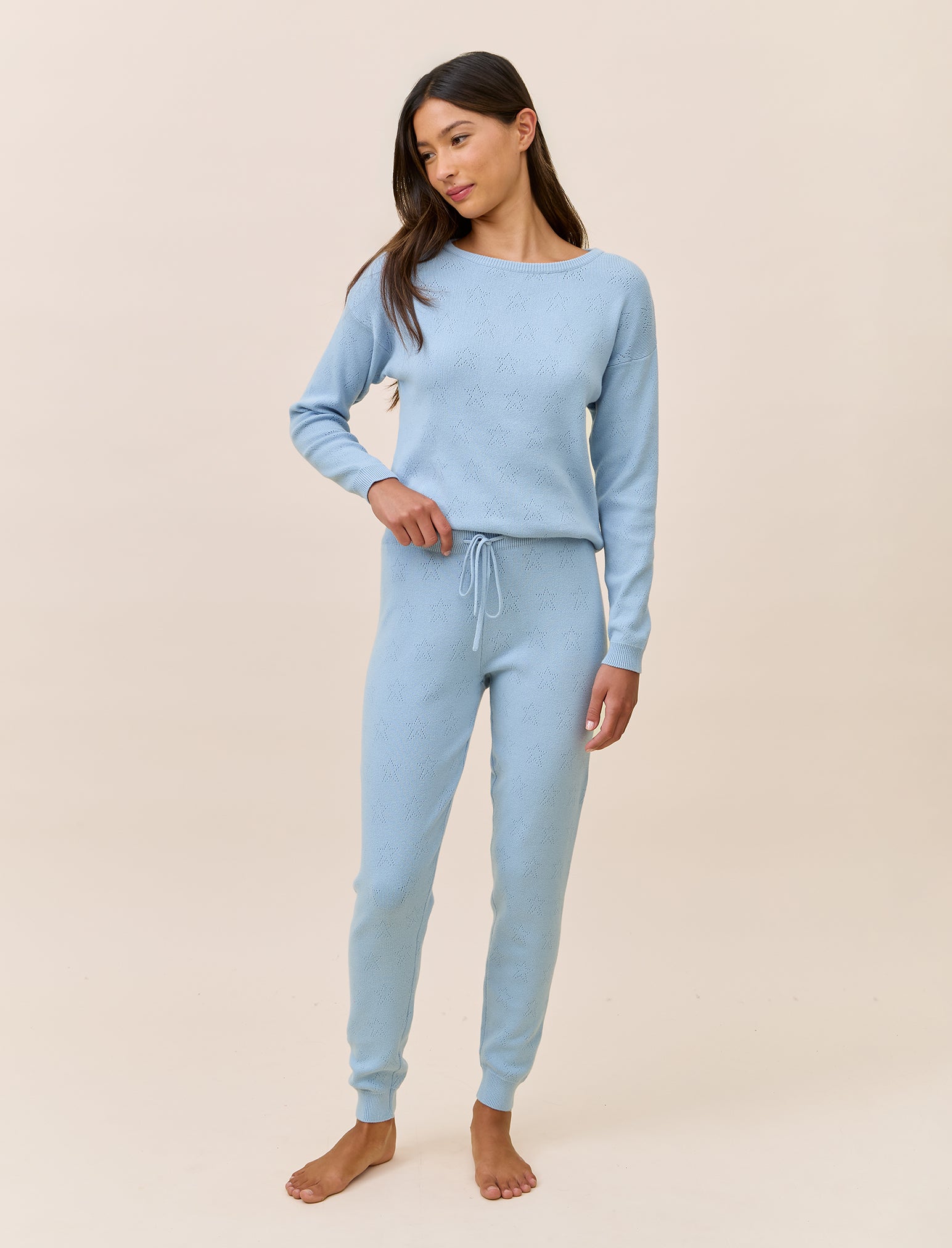 Cosy Pointelle Long Sleeve Top and Jogger Set