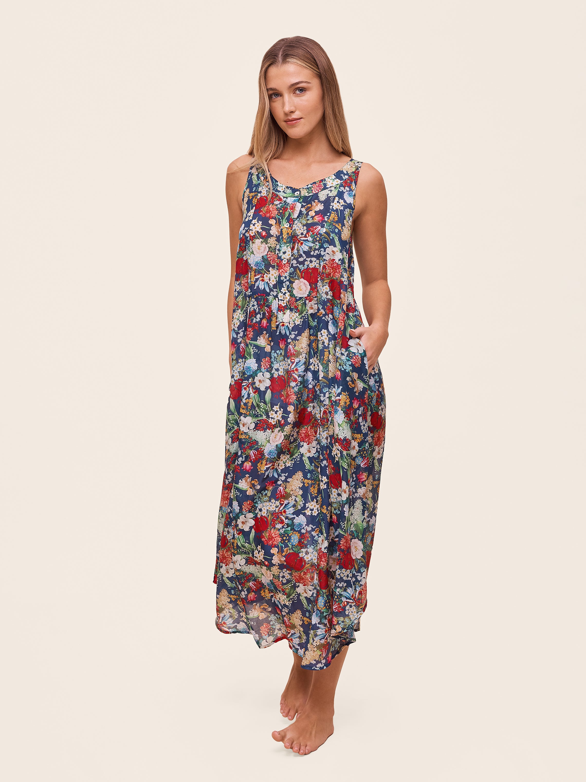 Holly Panel Front Maxi Nightgown