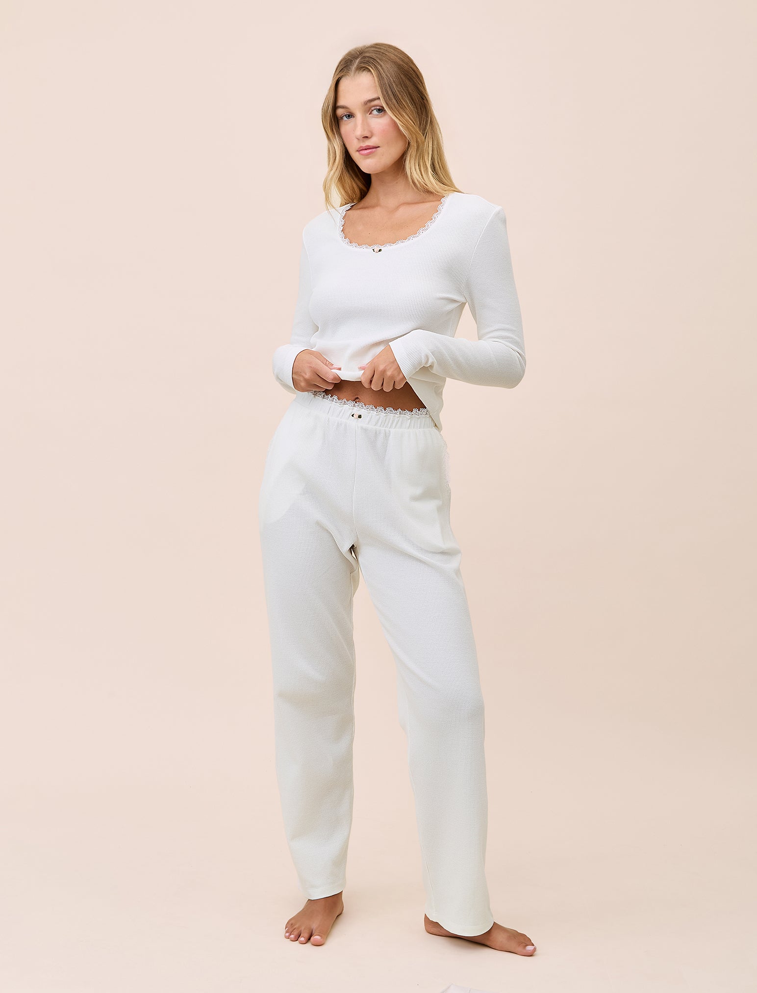 Claire Soft Cotton Waffle PJ Set