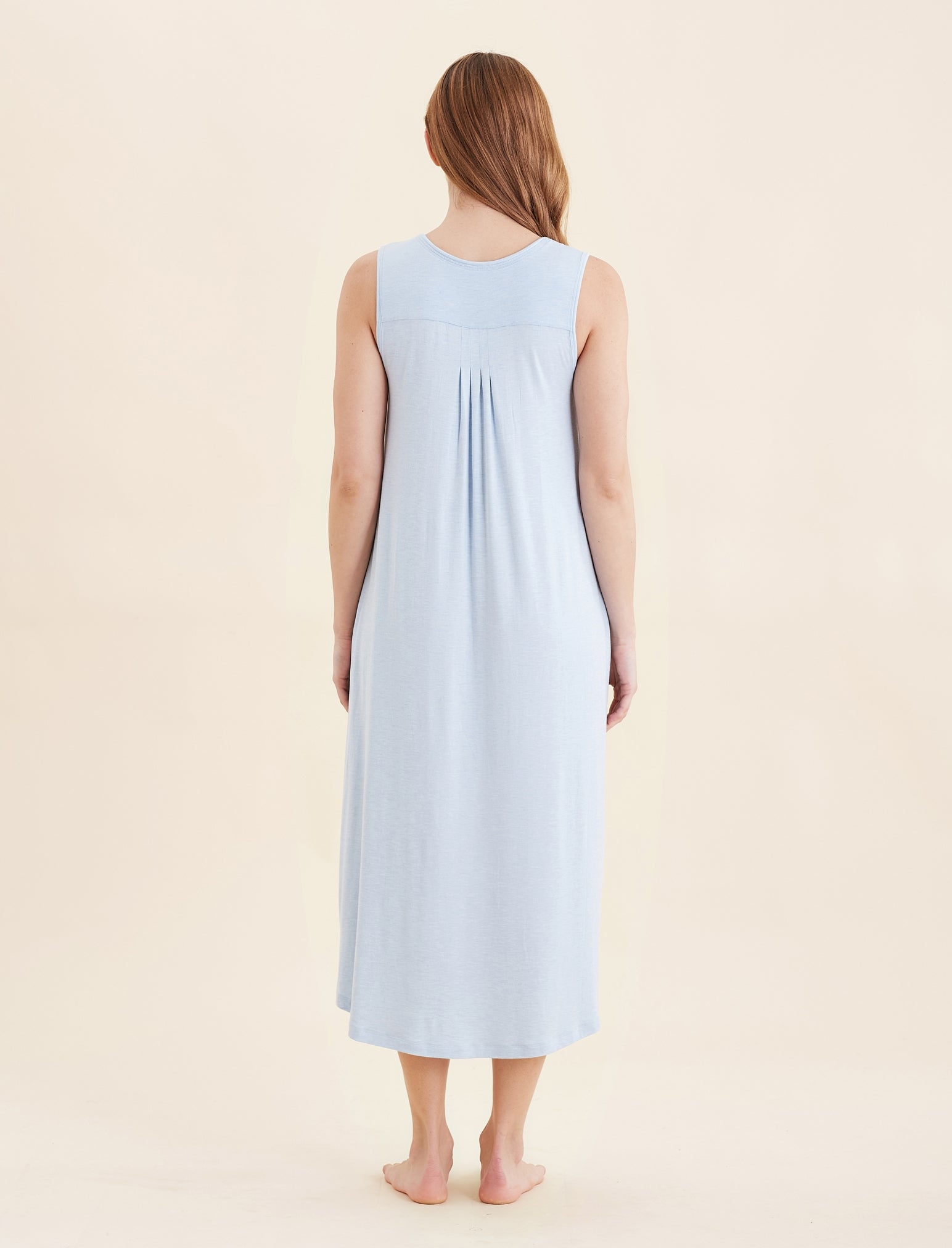Kate Modal Soft Pleat Front Maxi Nightgown