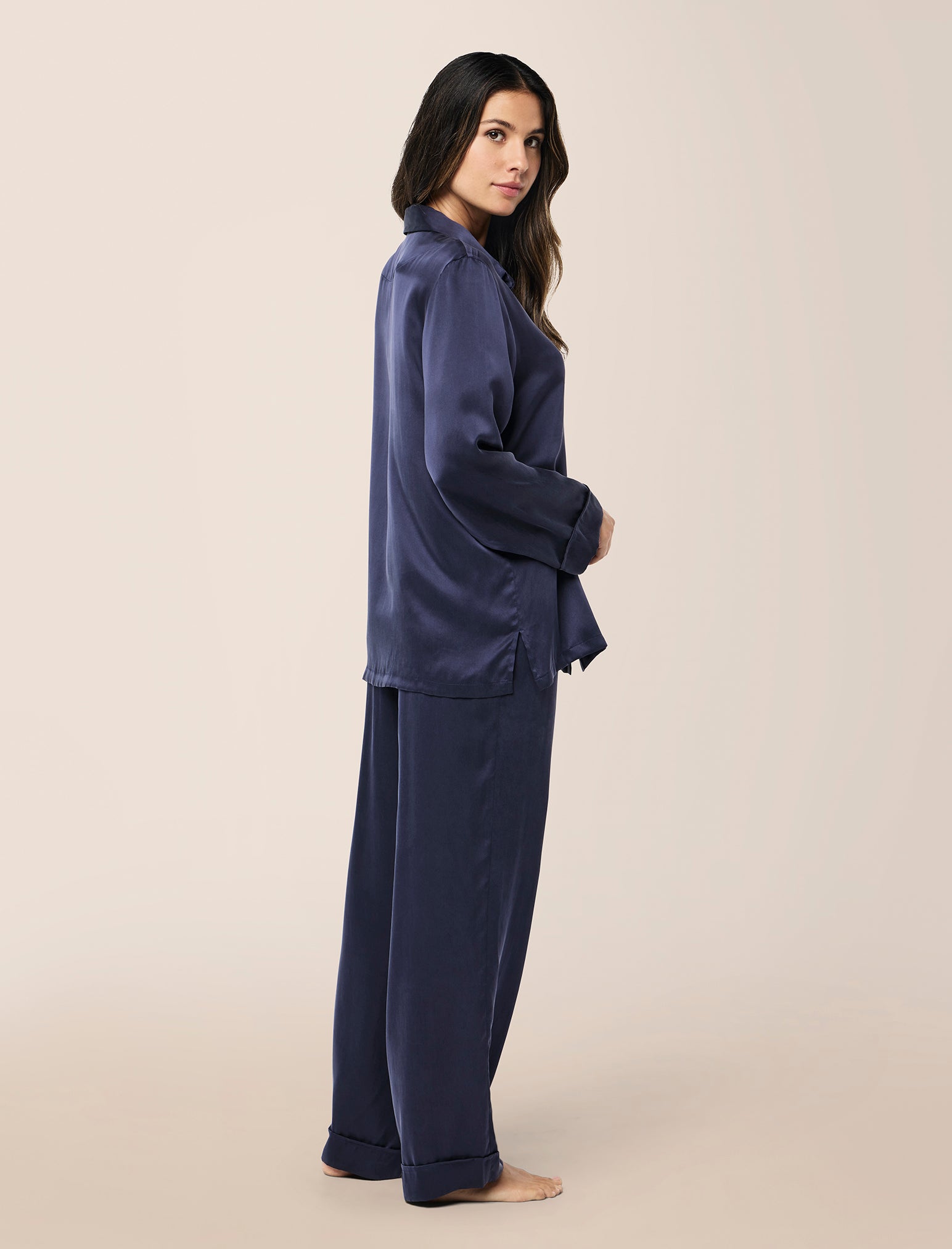 Audrey Washable Silk Full Length PJ Set