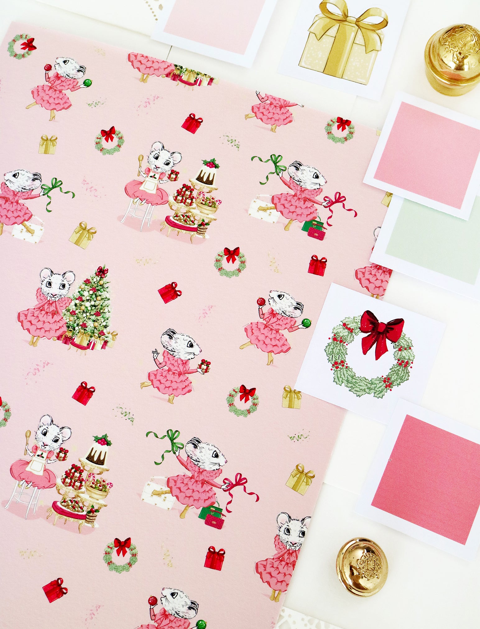 Claris The Mouse Kids Knit Full Length Placement PJ Set