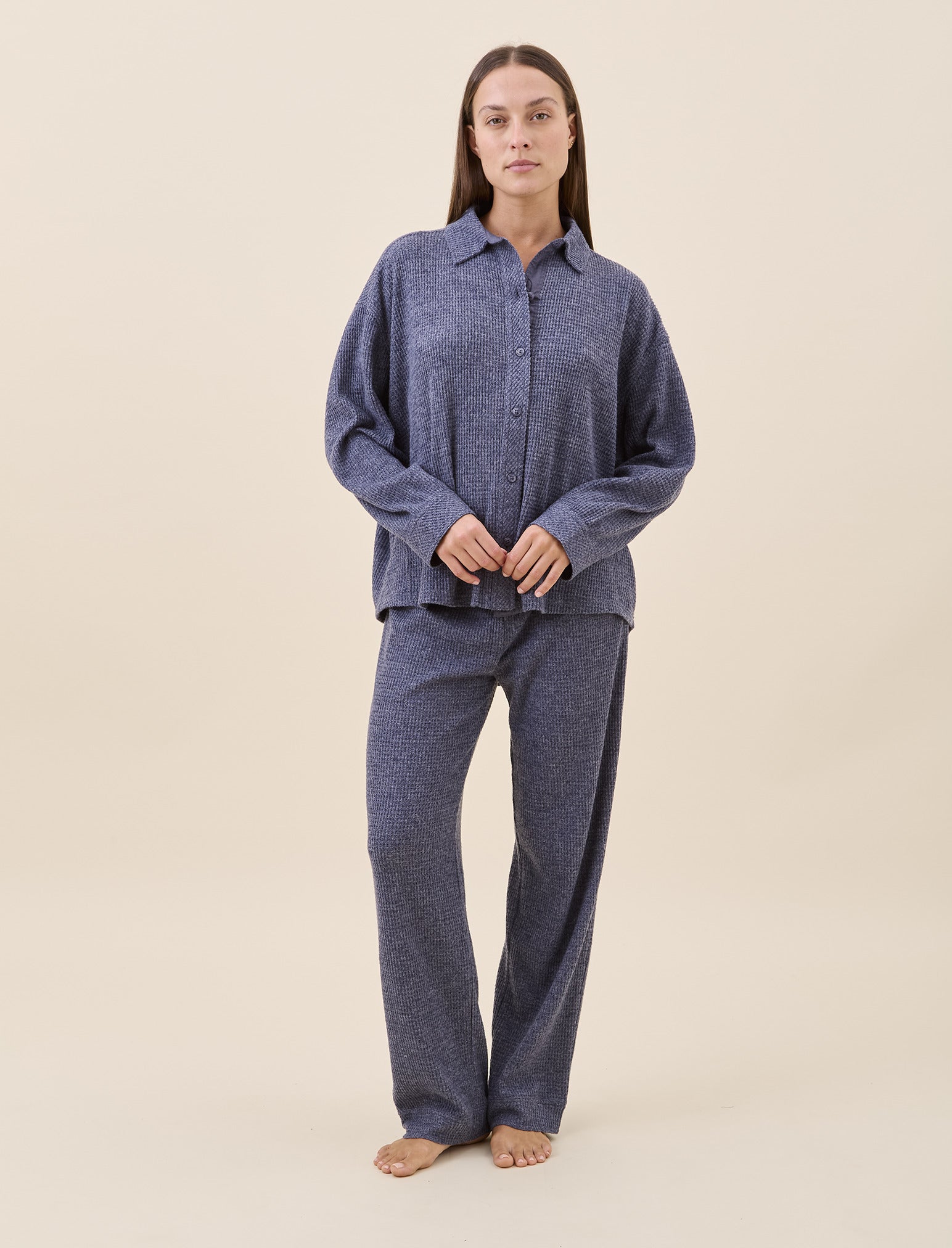 Super Soft Waffle Full Length PJ Set