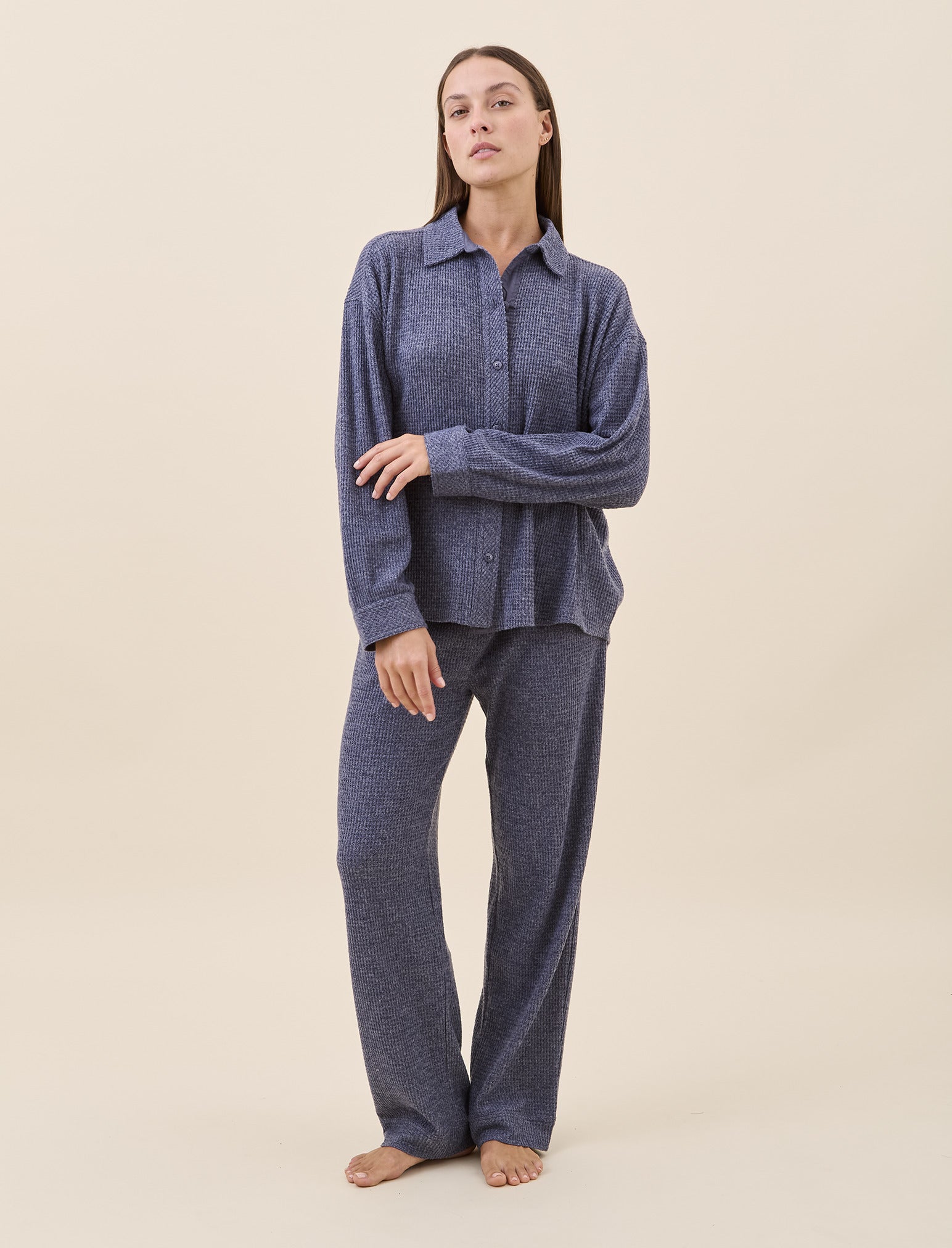 Super Soft Waffle Full Length PJ Set