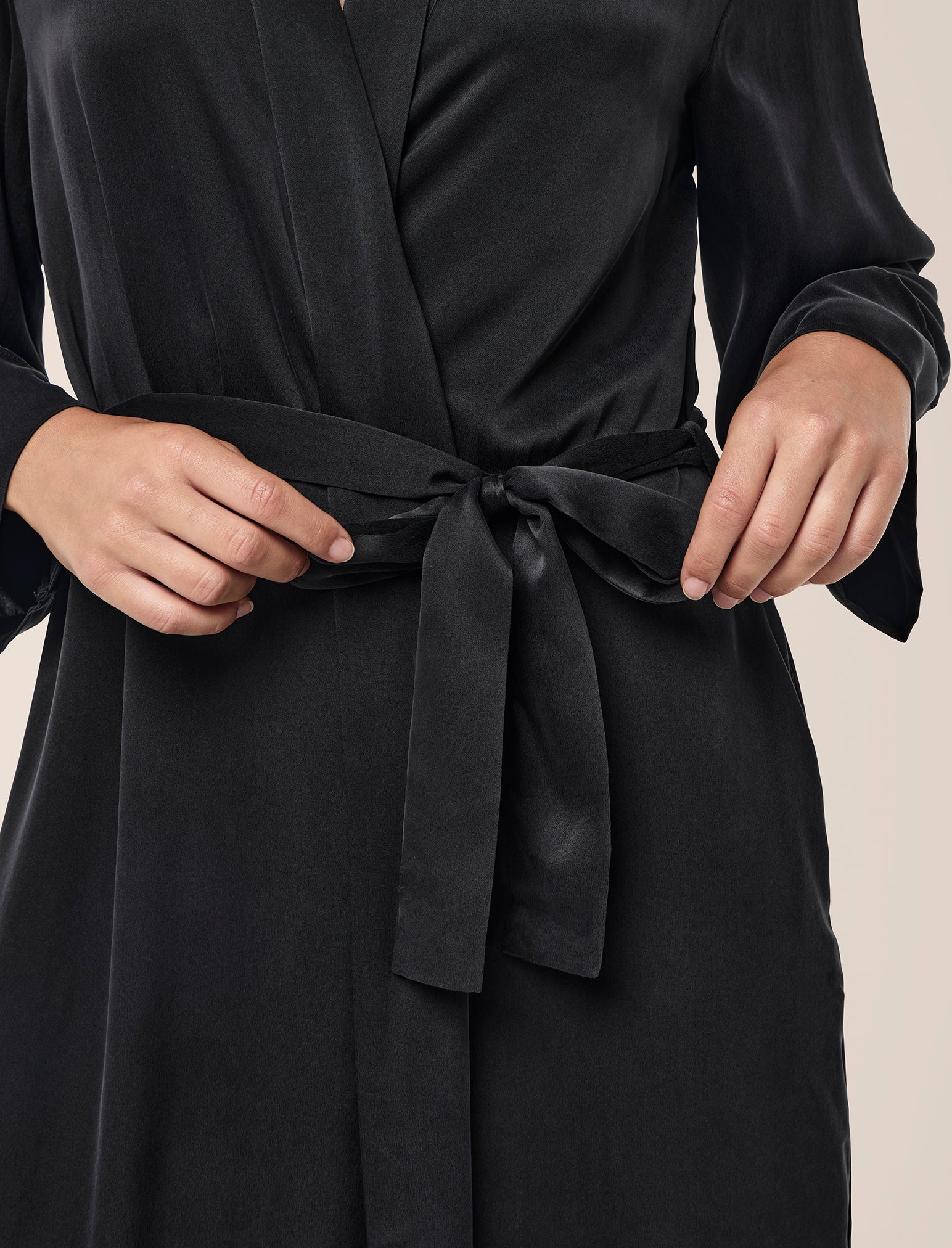 Audrey Washable Silk Long Robe