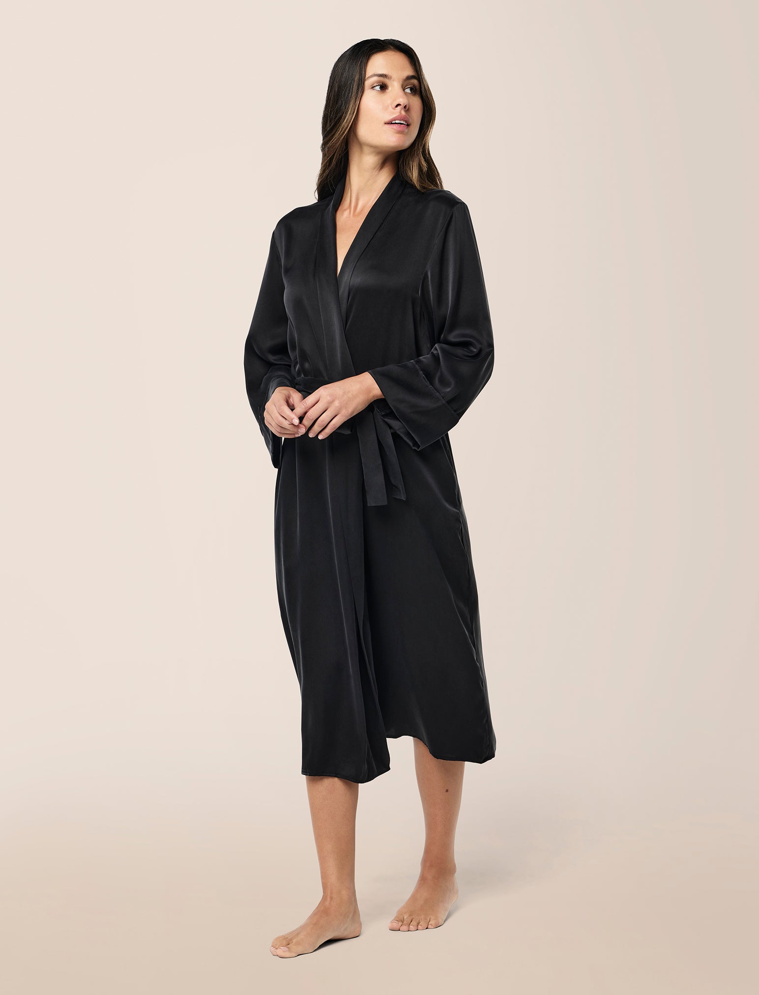 Audrey Washable Silk Long Robe