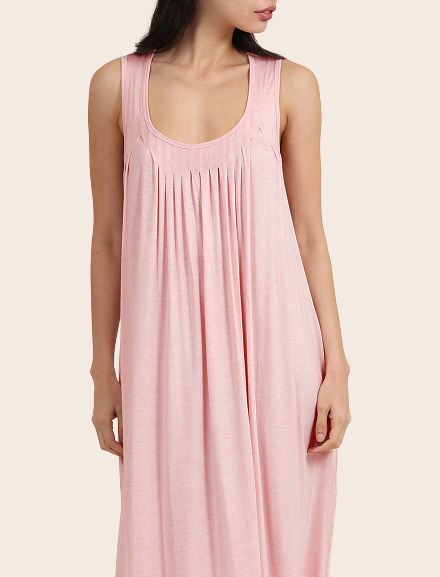 Kate Modal Soft Pleat Front Maxi Nightgown
