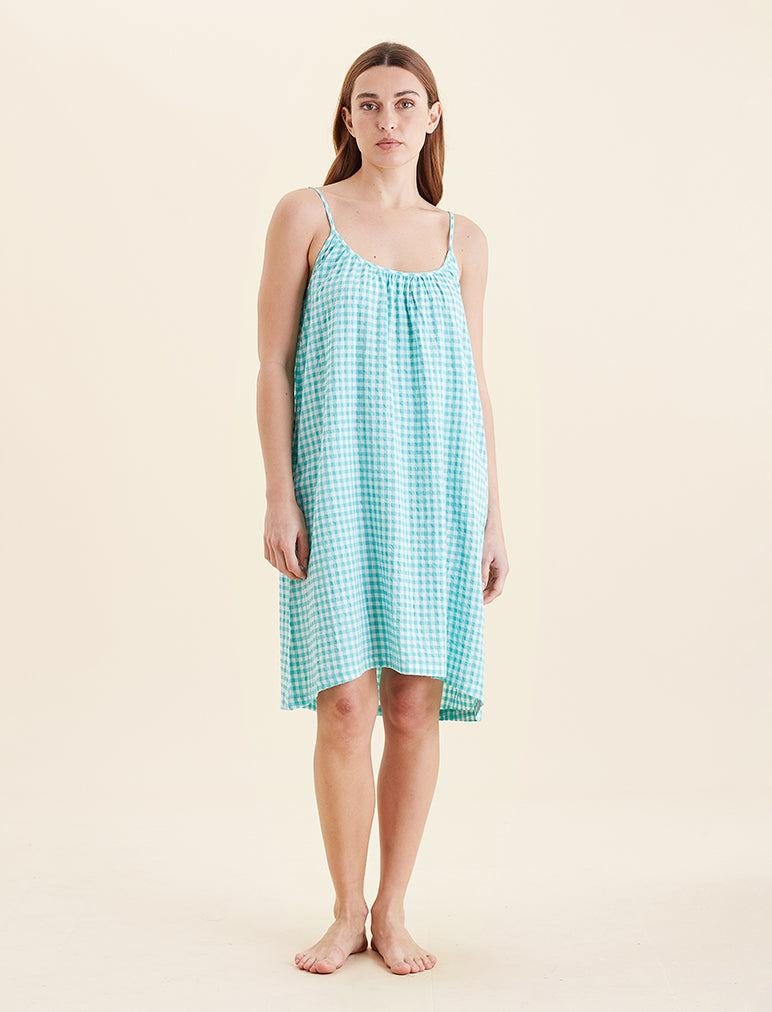 Seersucker Strappy Nightgown