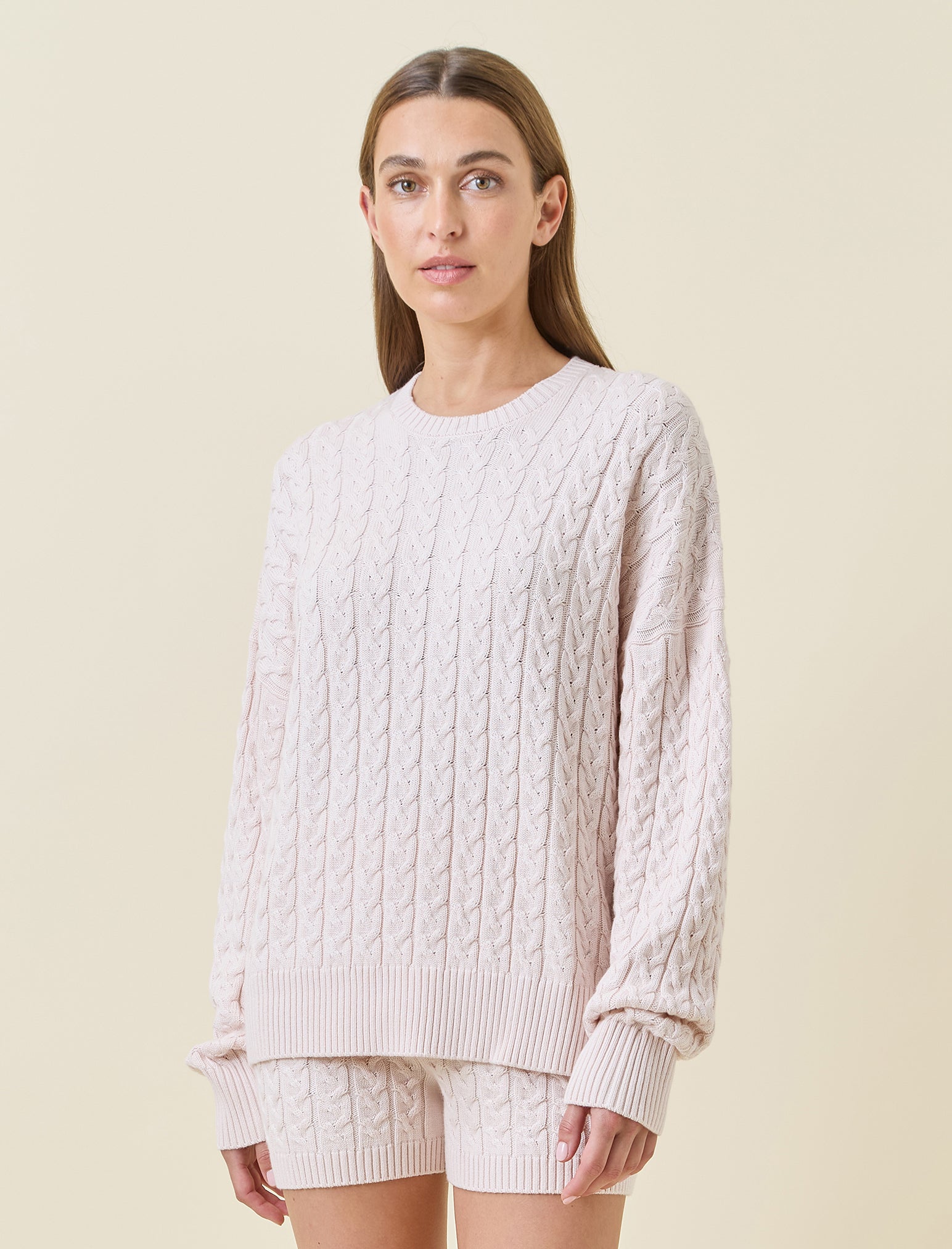Cosy Cable Cotton Cashmere Jumper