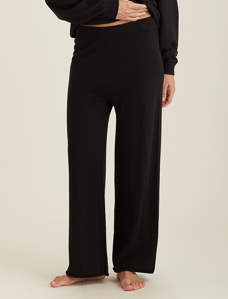 Cotton Cashmere Straight Leg Pant