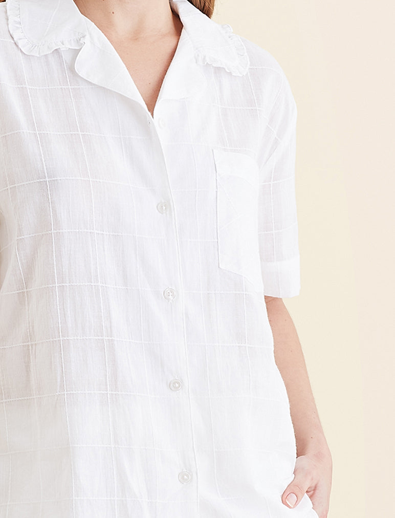 Ivy Organic Cotton Frill Boxer PJ Set