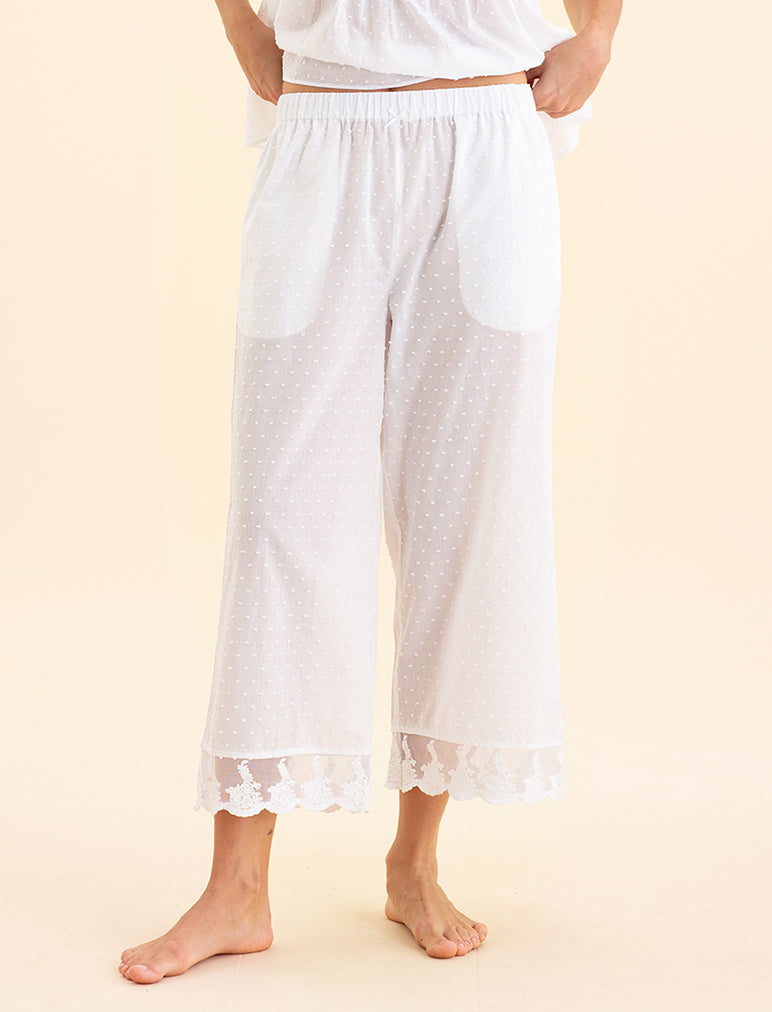 Swiss Dot Crop Pant