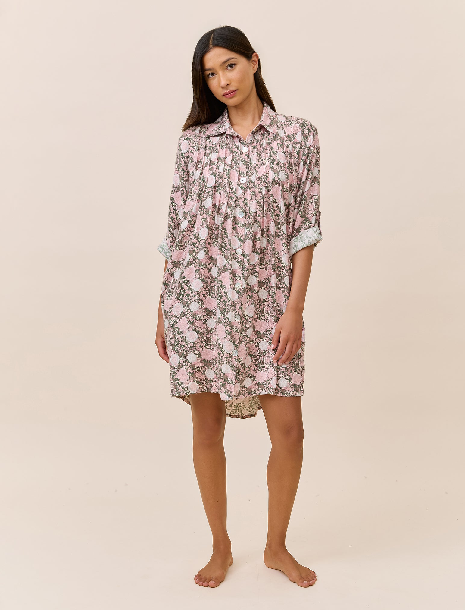 Meribel Soft Pleat Front Nightshirt