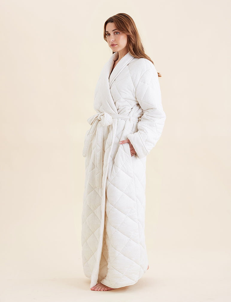 Quilted Cotton Maxi Robe