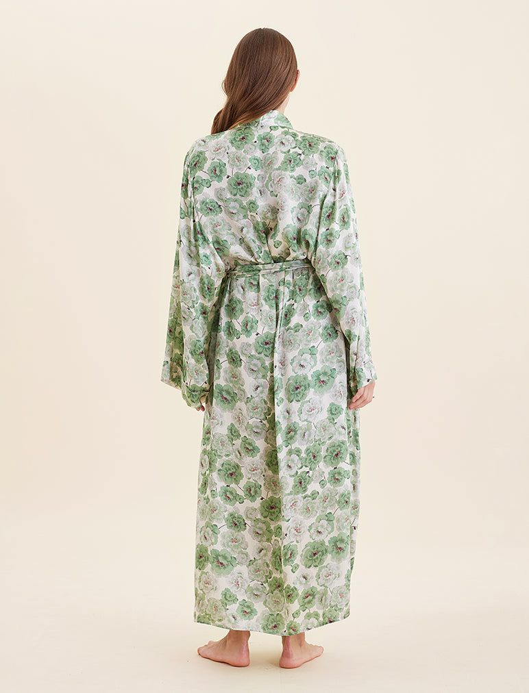 Florence Silk Kimono Maxi Robe