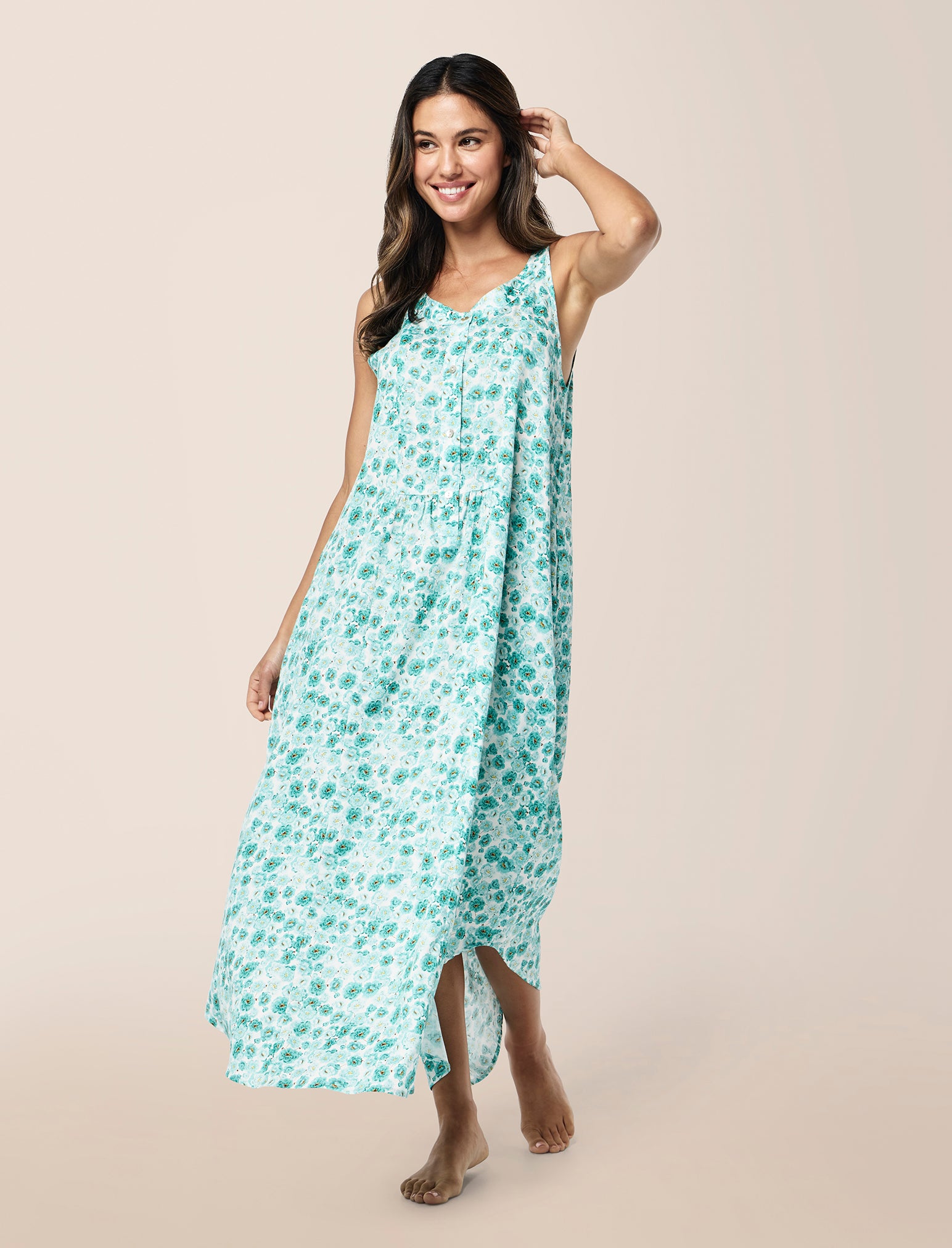 Florence Panel Front Maxi Nightgown
