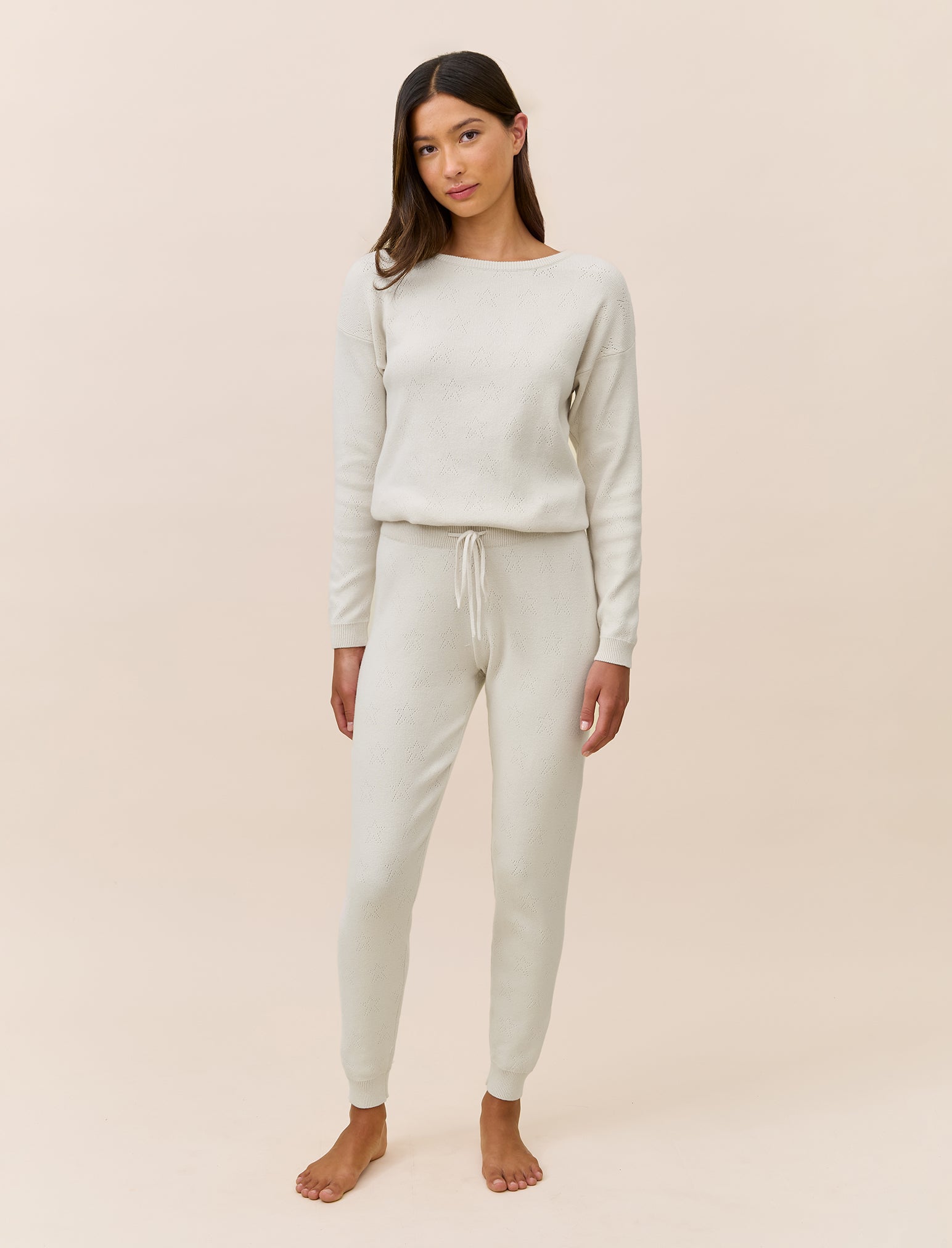 Cosy Pointelle Long Sleeve Top and Jogger Set