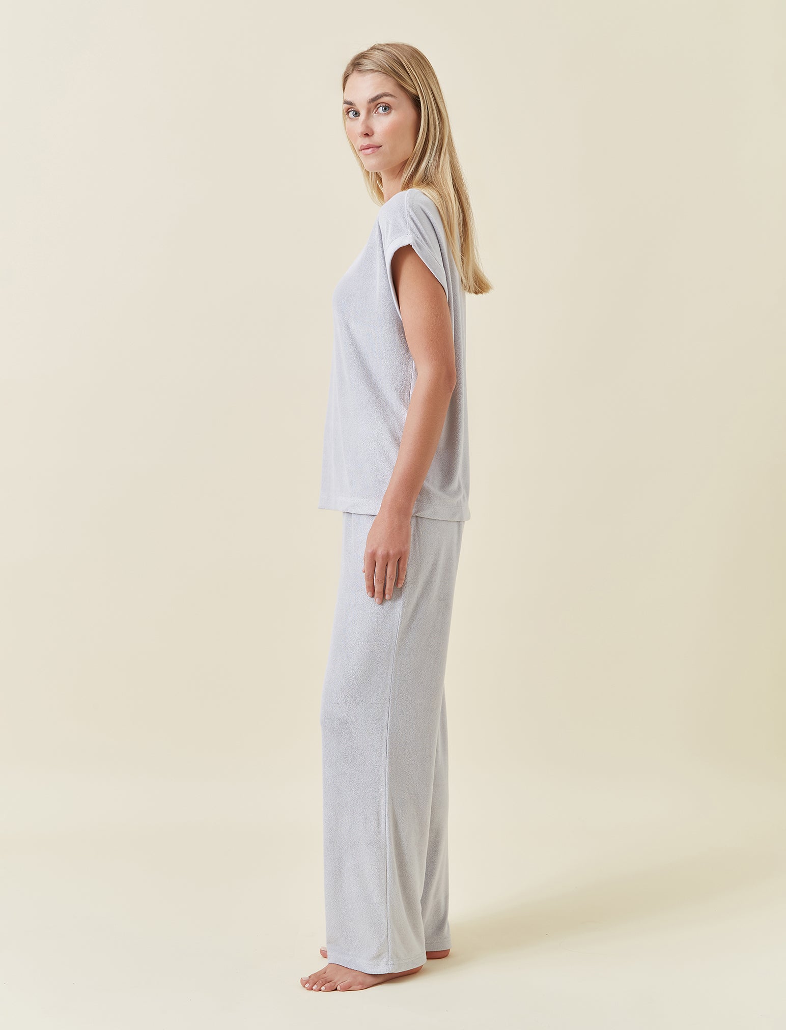 Resort Terry Tee and Full Length Pant Set