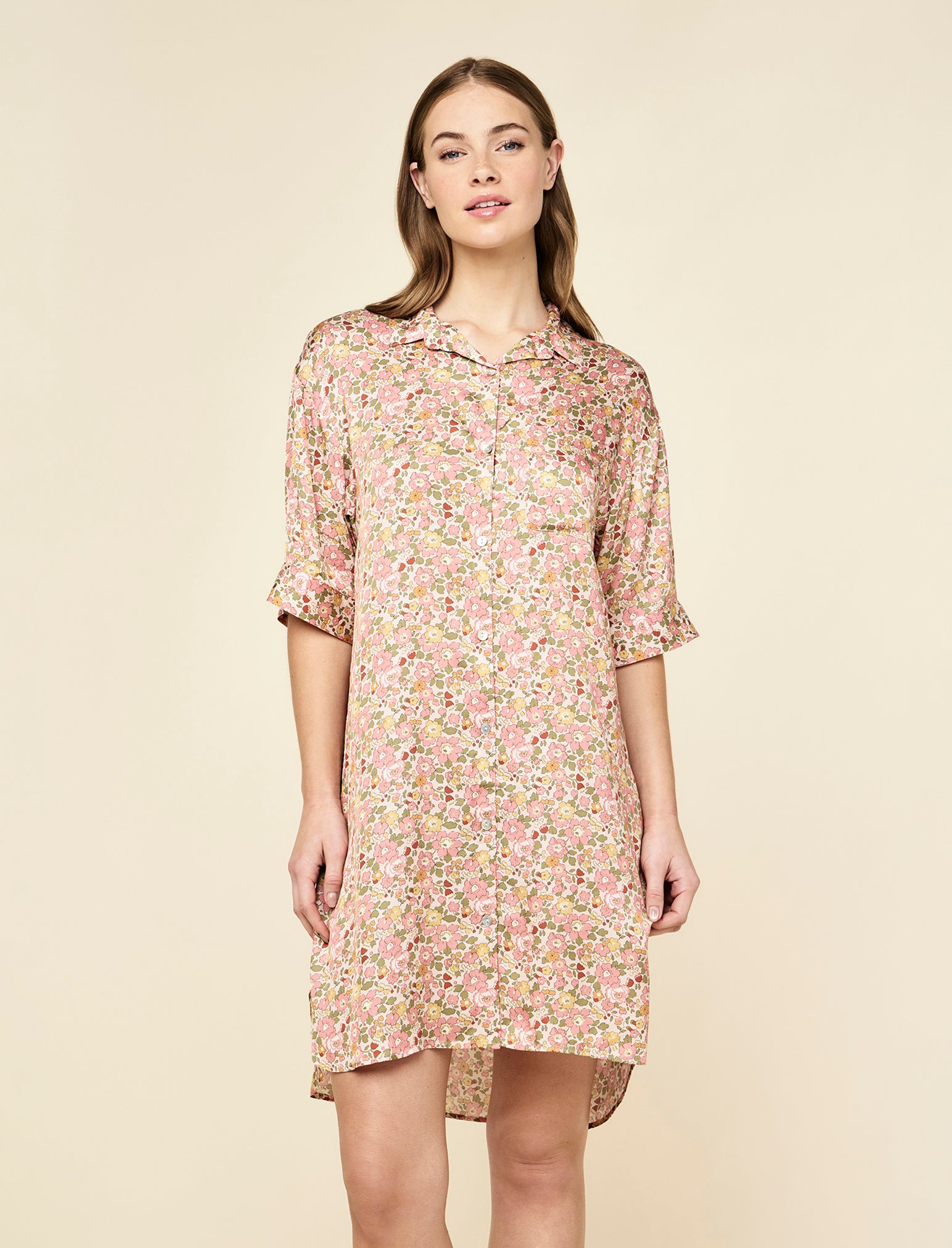 Betsy Fields Satin Nightshirt