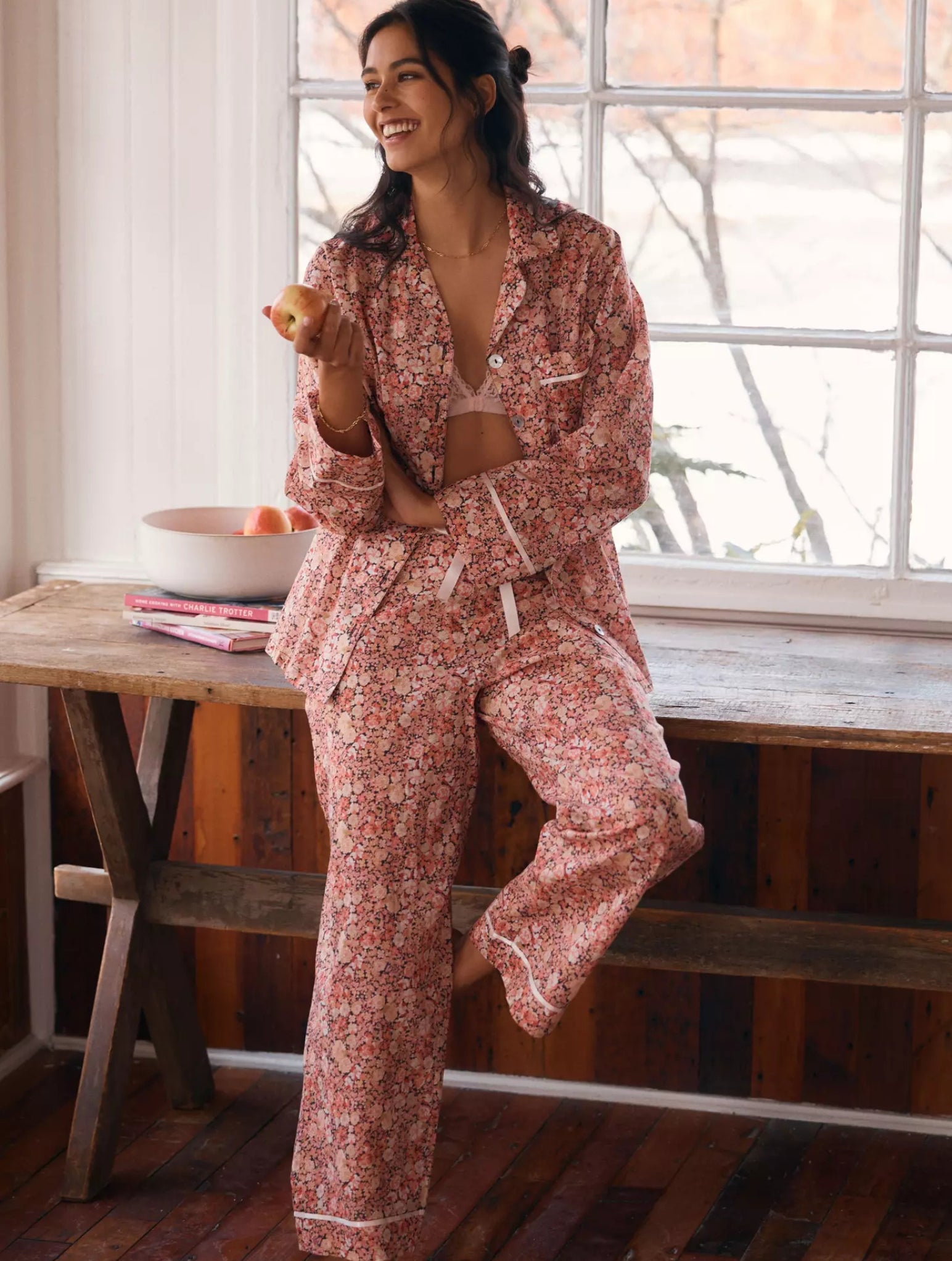 Carly Floral Full Length PJ Set