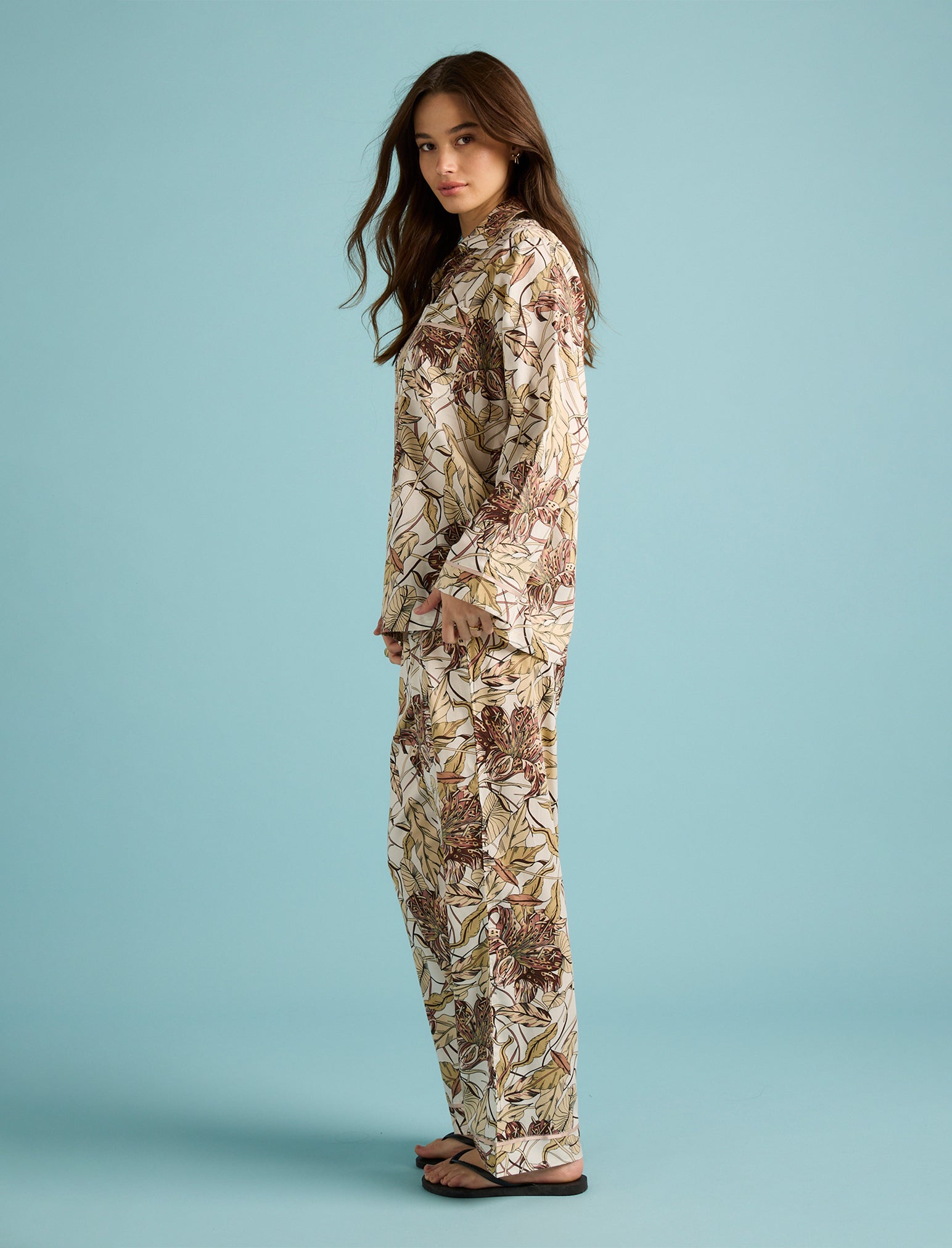 Karen Walker Lilies Full Length PJ Set